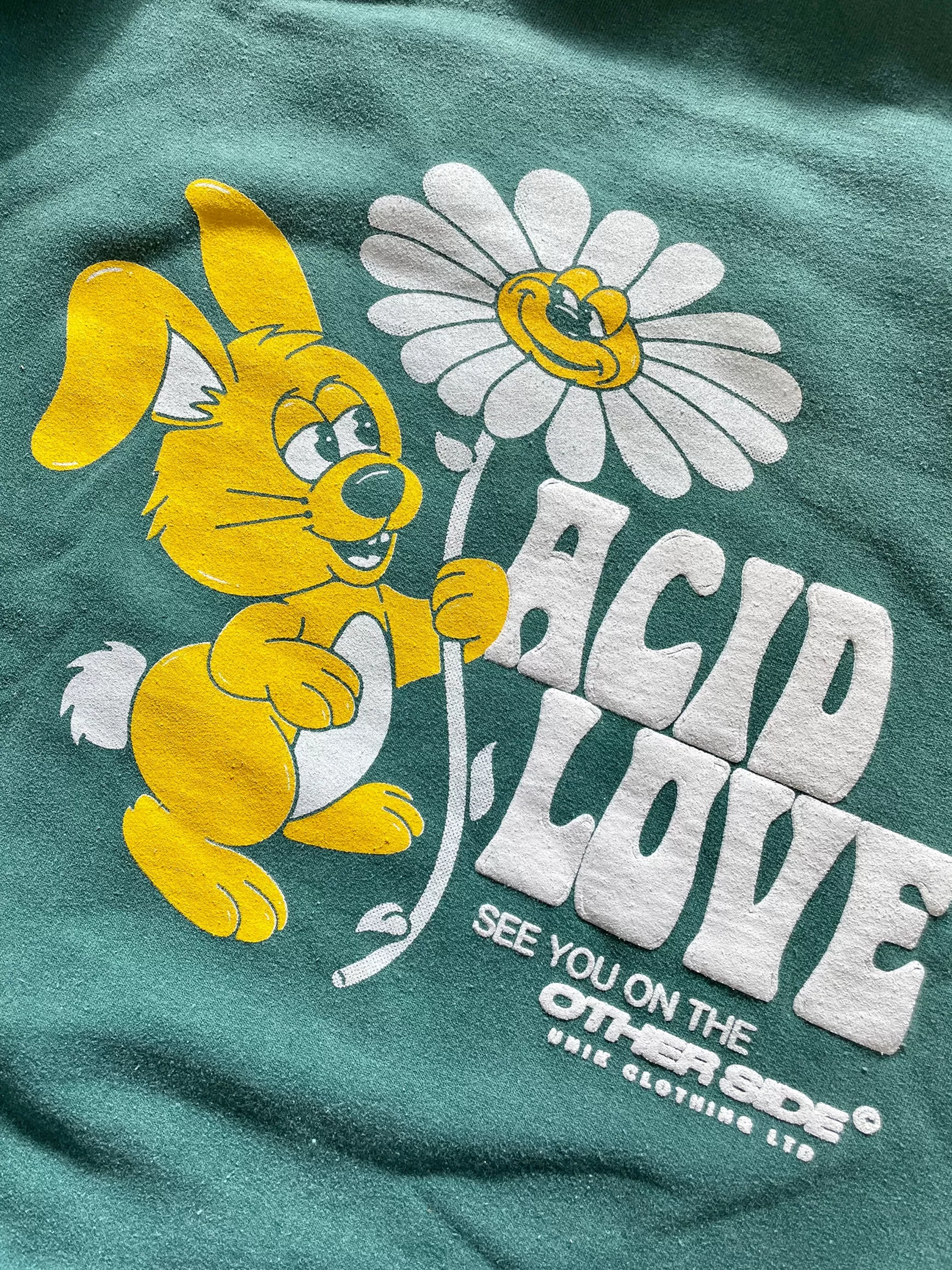 ACID LOVE 0.06 'Other Side' Sweatshirt - Vintage Washed Teal Online