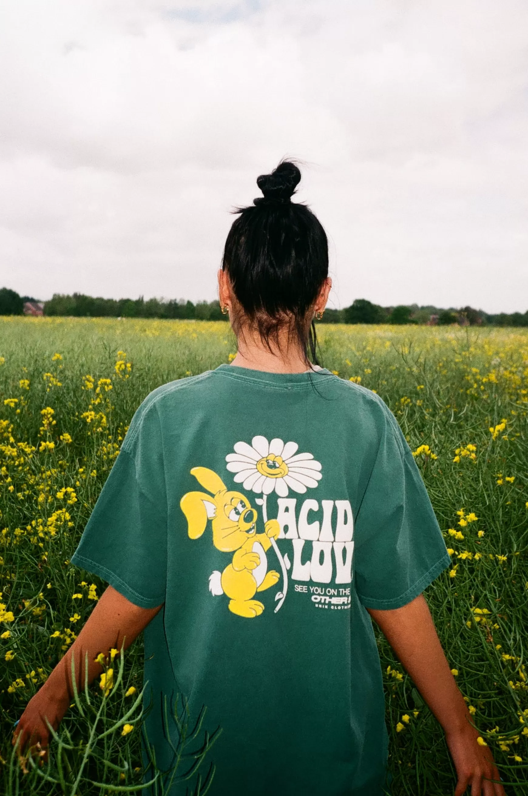 ACID LOVE 0.06 'Other Side' Tee - Vintage Washed Teal Store
