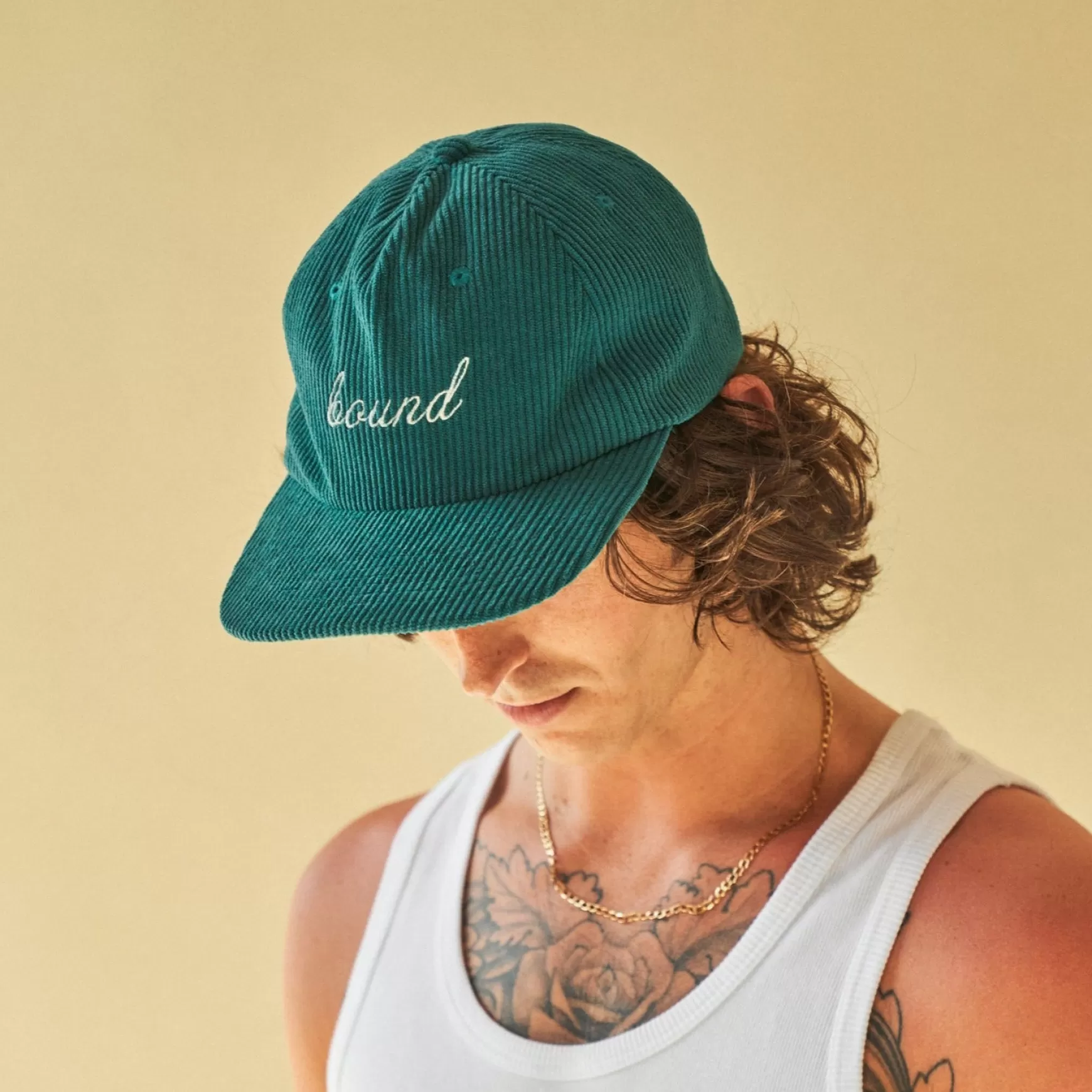 bound 'Kelly Green' Cord 6 Panel Cap Sale