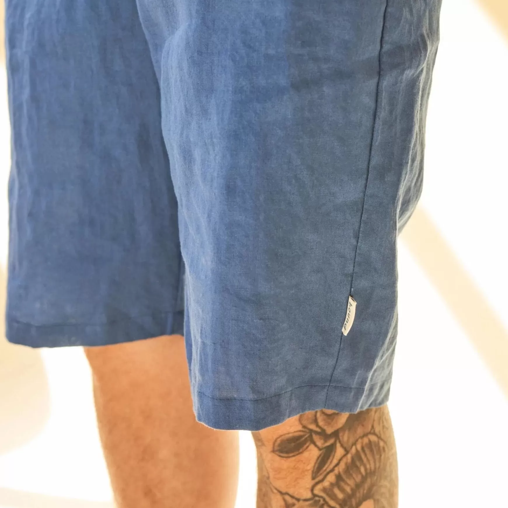 bound 'Tagus' Linen Shorts - Legion Blue Sale