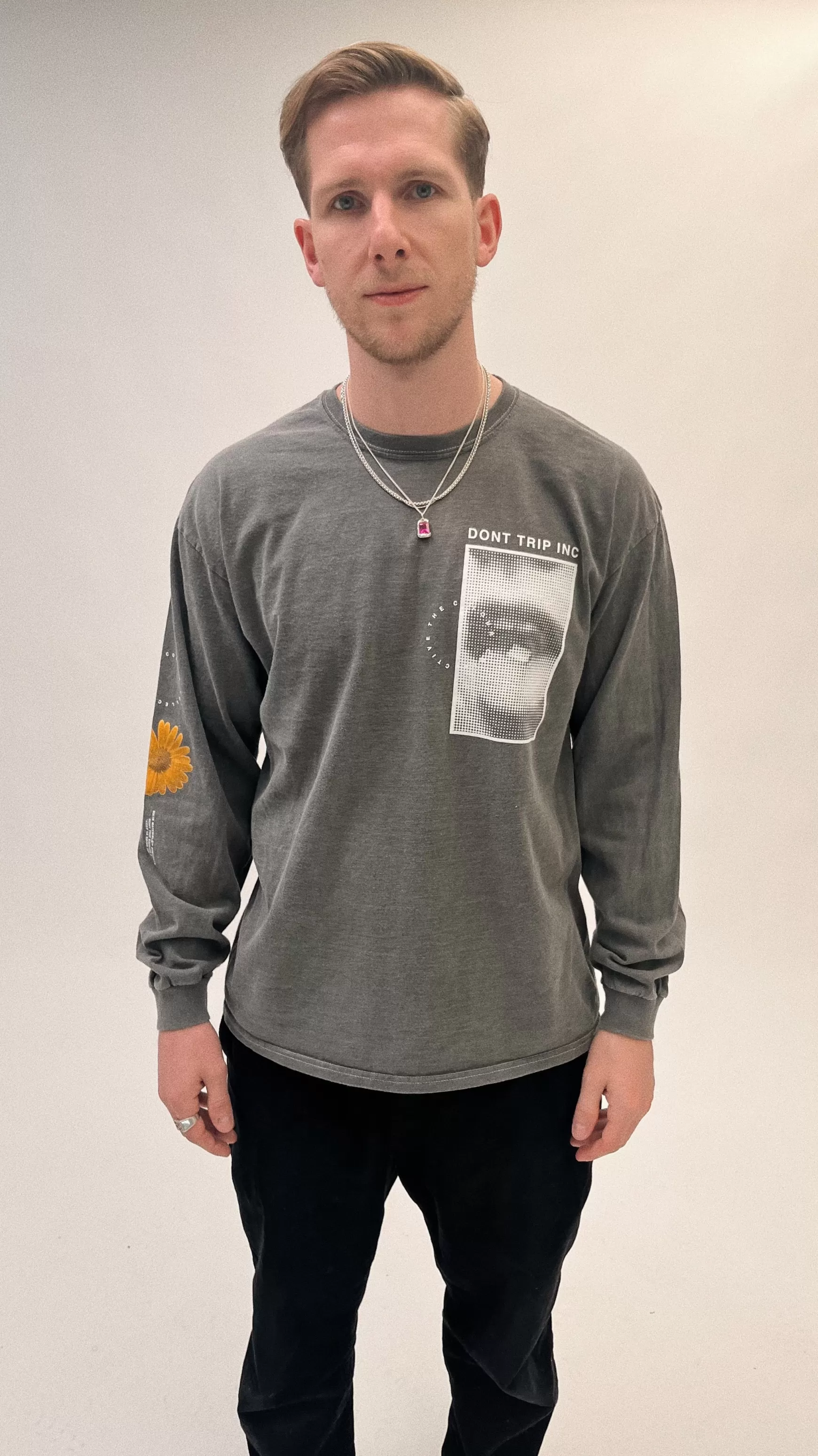 The Colour Collective Colour Collective 'Don'T Trip' Ls Tee - Washed Black *100K Club* Discount