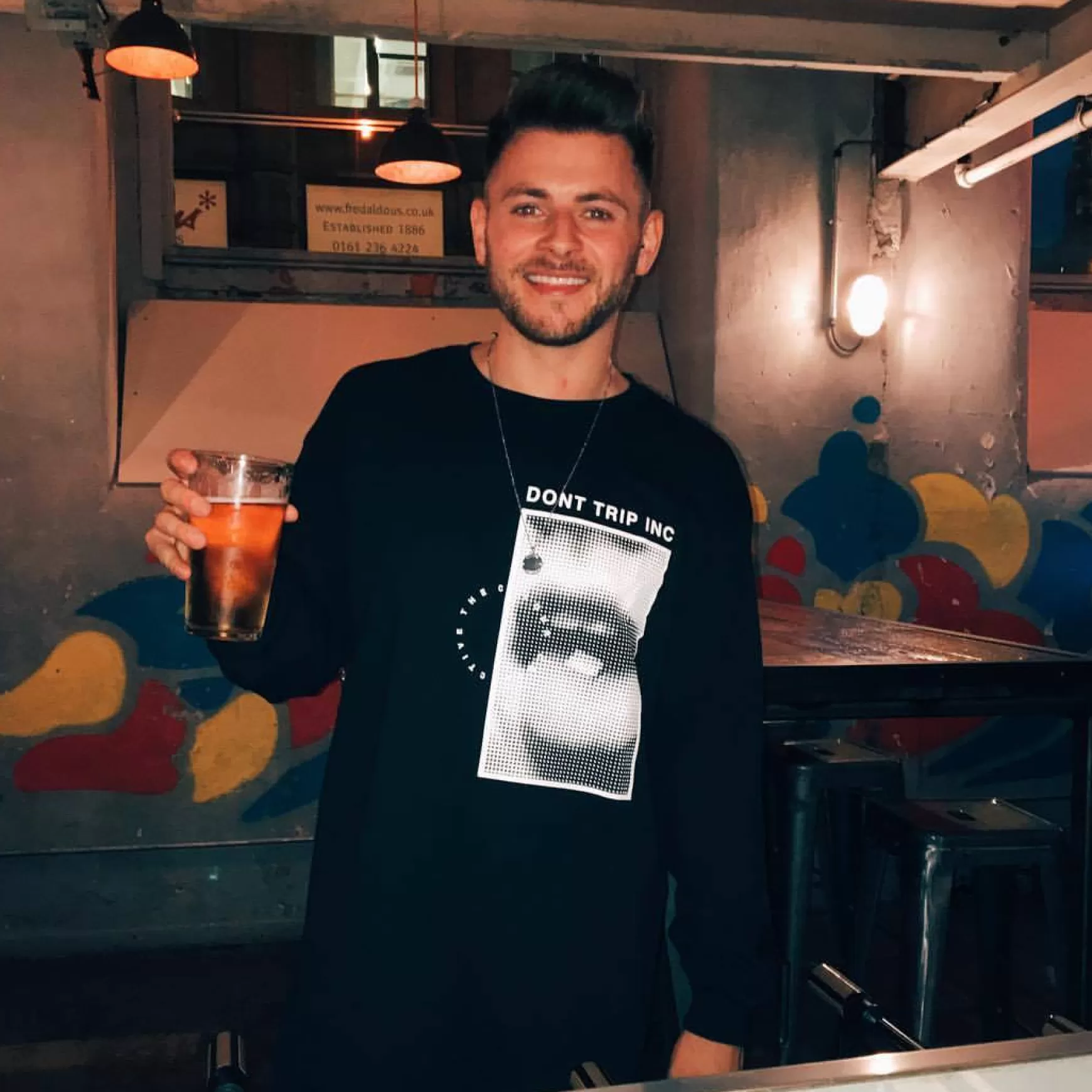 The Colour Collective Colour Collective 'Don'T Trip' Ls Tee - Washed Black *100K Club* Discount