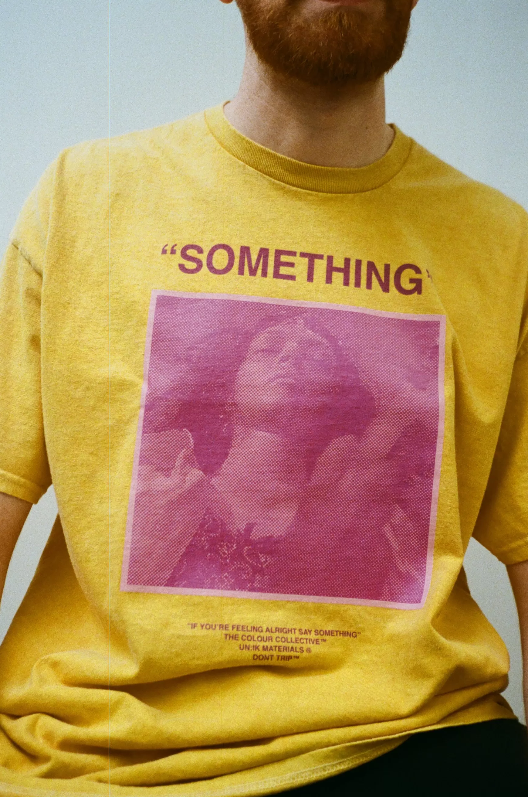 The Colour Collective Colour Collective 'something' Tee - Vintage Washed Mustard *100K Club* Clearance