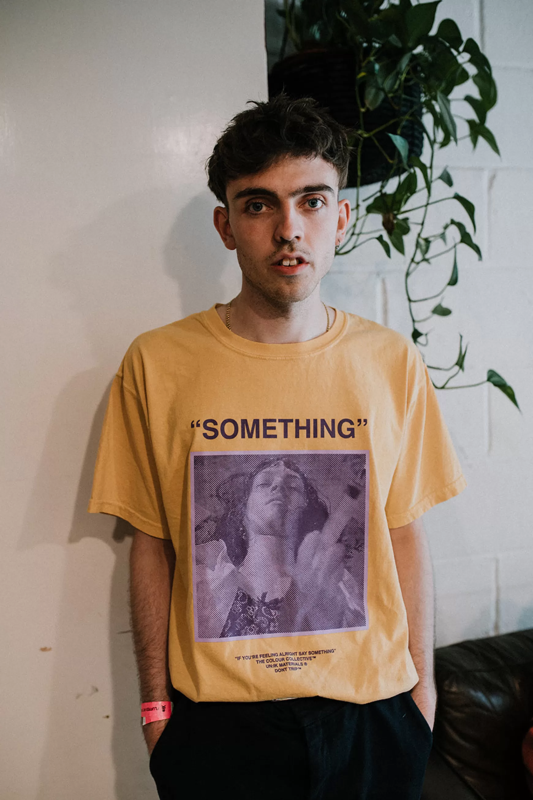 The Colour Collective Colour Collective 'something' Tee - Vintage Washed Mustard *100K Club* Clearance