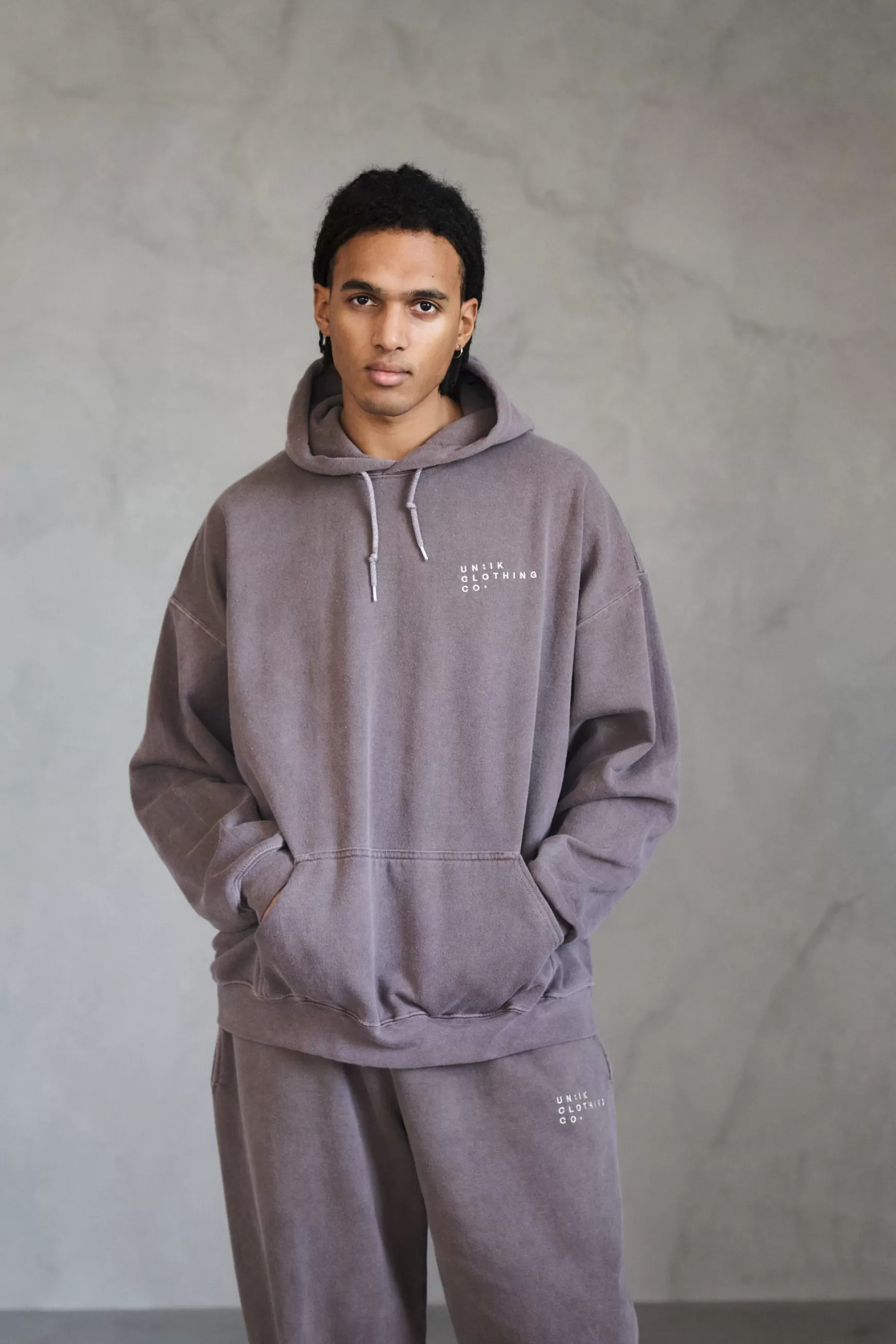 UN:IK Essentials Essentials 'sets' Vintage Washed Hoodie - Cocoa Flash Sale