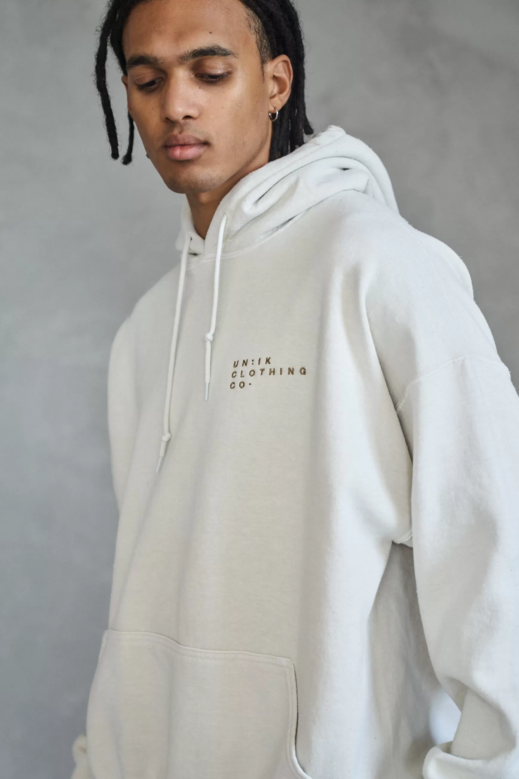 UN:IK Essentials Essentials 'sets' Vintage Washed Hoodie - Ivory Cheap