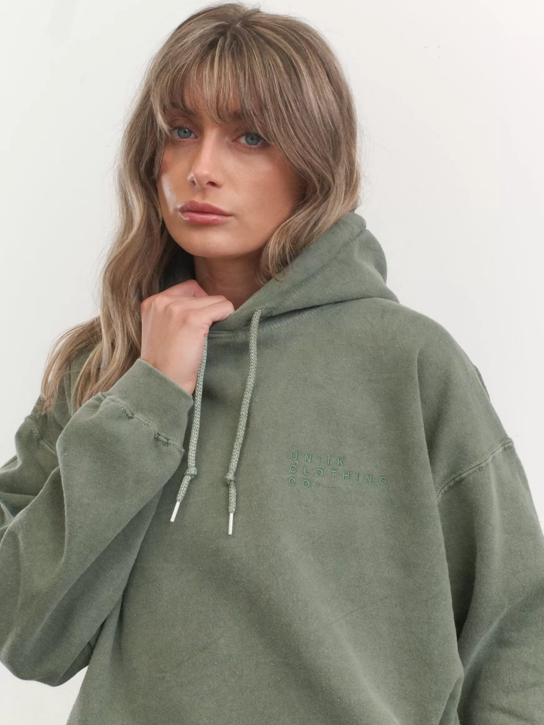 UN:IK Essentials Essentials 'sets' Vintage Washed Hoodie - Khaki New
