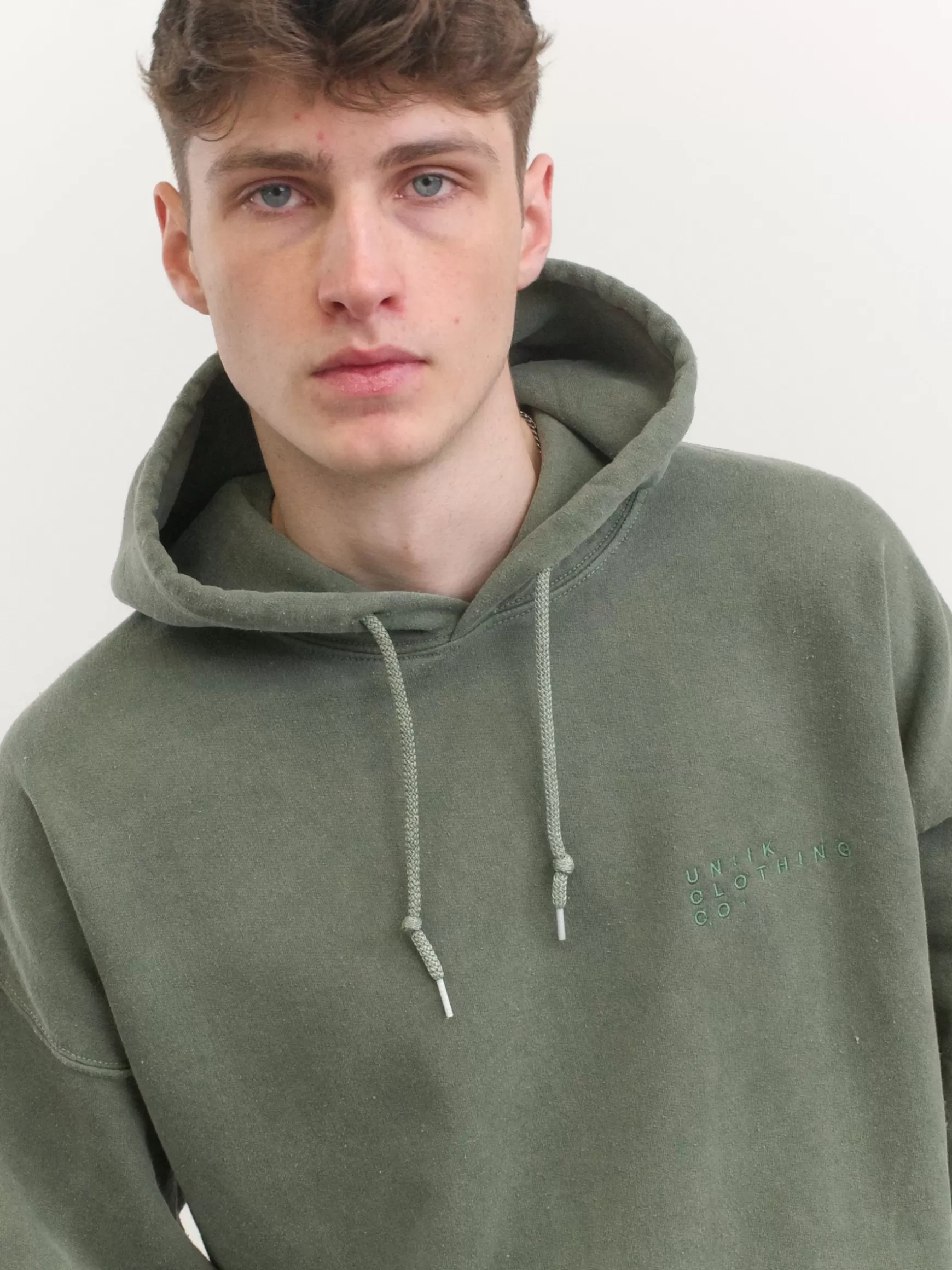 UN:IK Essentials Essentials 'sets' Vintage Washed Hoodie - Khaki New