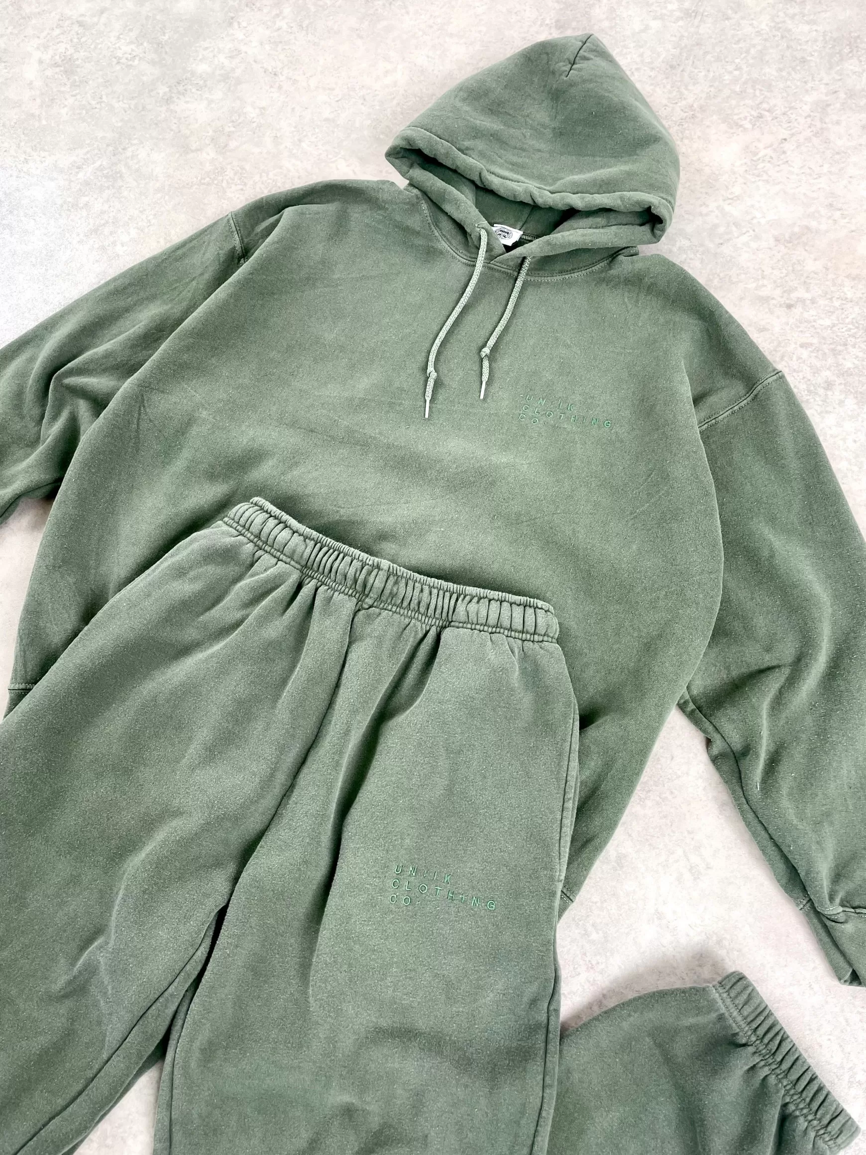 UN:IK Essentials Essentials 'sets' Vintage Washed Hoodie - Khaki New