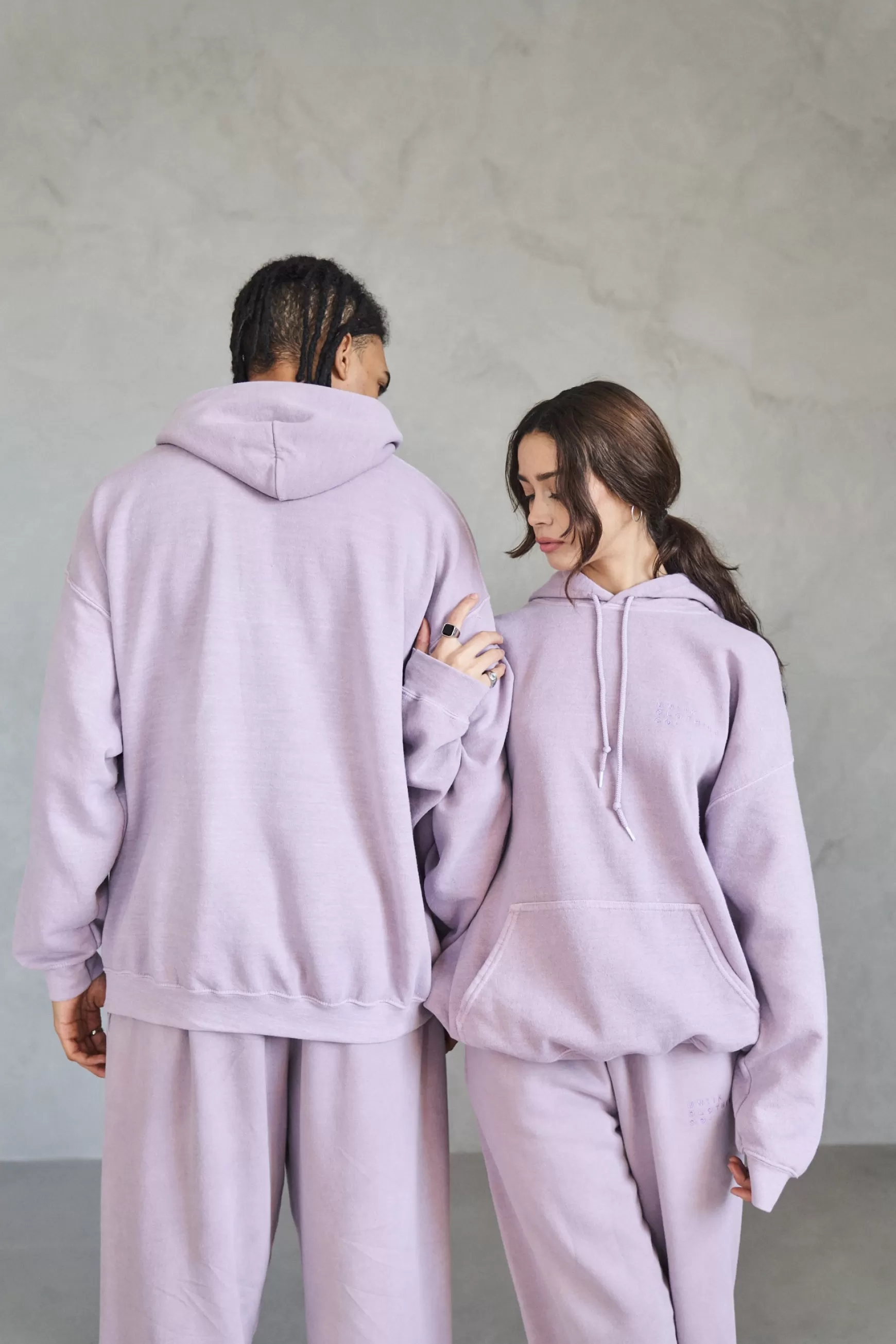 UN:IK Essentials Essentials 'sets' Vintage Washed Hoodie - Lavender Online