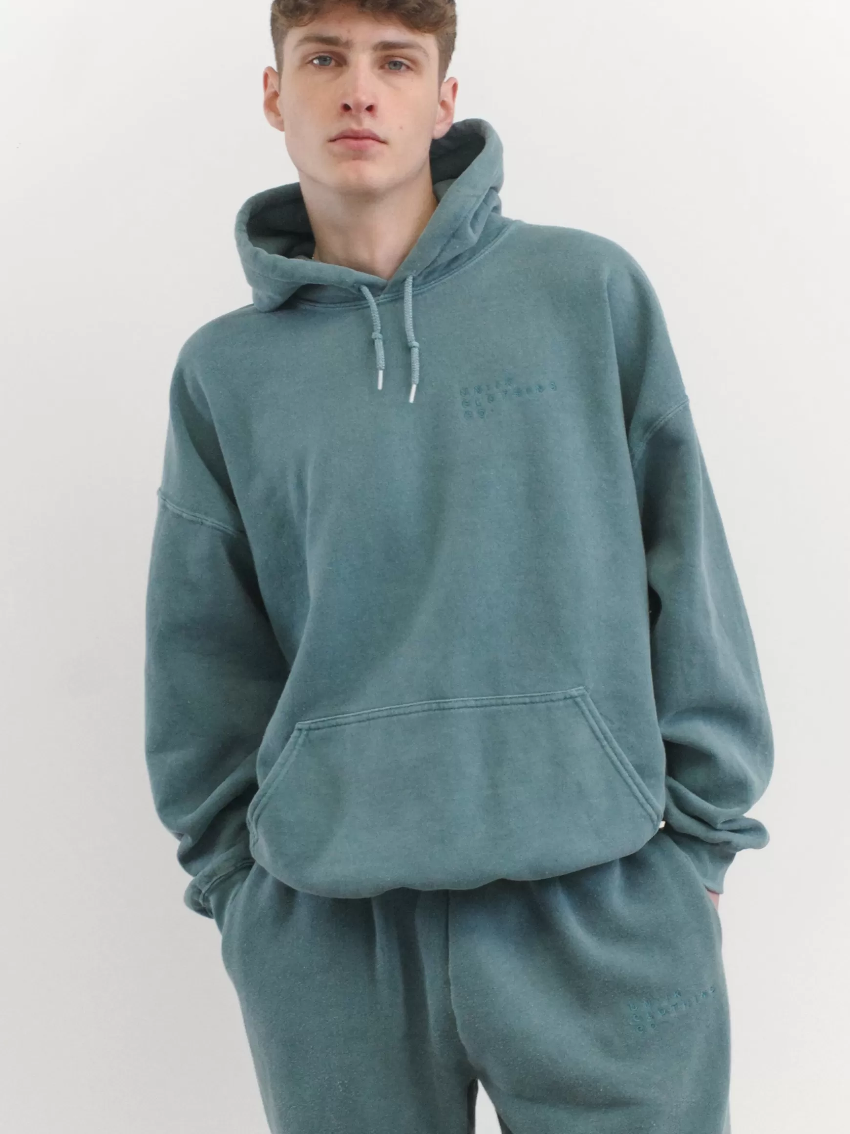 UN:IK Essentials Essentials 'sets' Vintage Washed Hoodie - Steel Blue Outlet