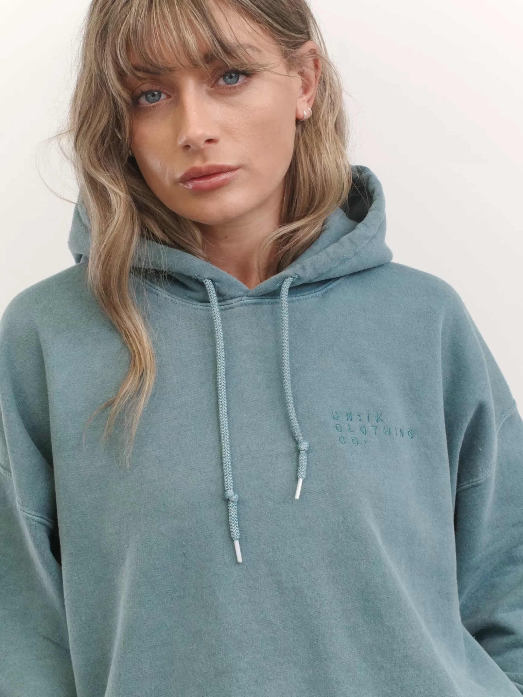 UN:IK Essentials Essentials 'sets' Vintage Washed Hoodie - Steel Blue Outlet
