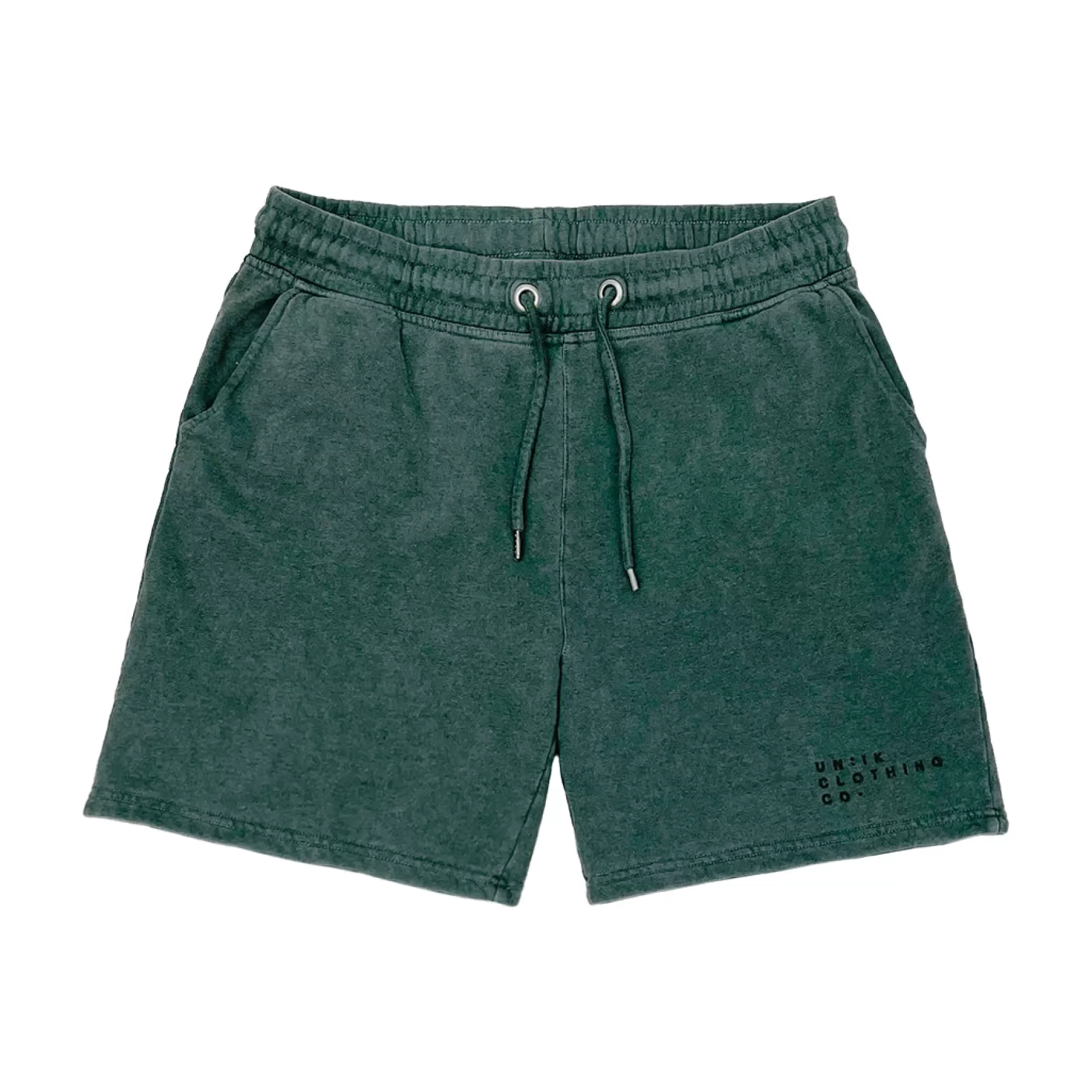 UN:IK Essentials Essentials 'sets' Vintage Washed Jogger Shorts - Pine Clearance