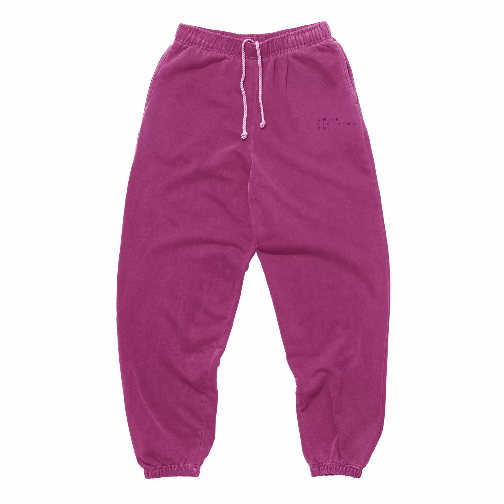 UN:IK Essentials Essentials 'sets' Vintage Washed Joggers - Berry Best