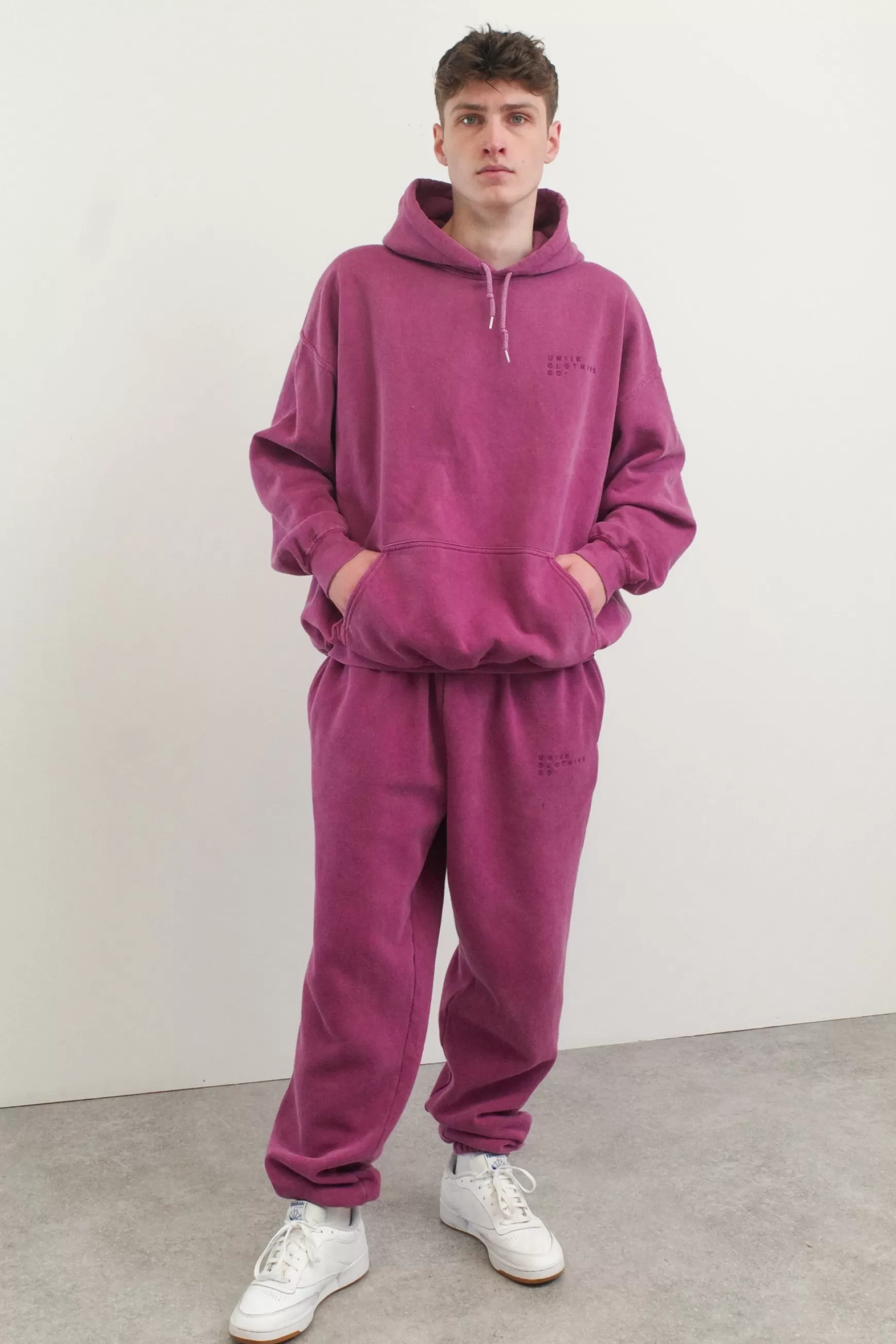 UN:IK Essentials Essentials 'sets' Vintage Washed Joggers - Berry Best