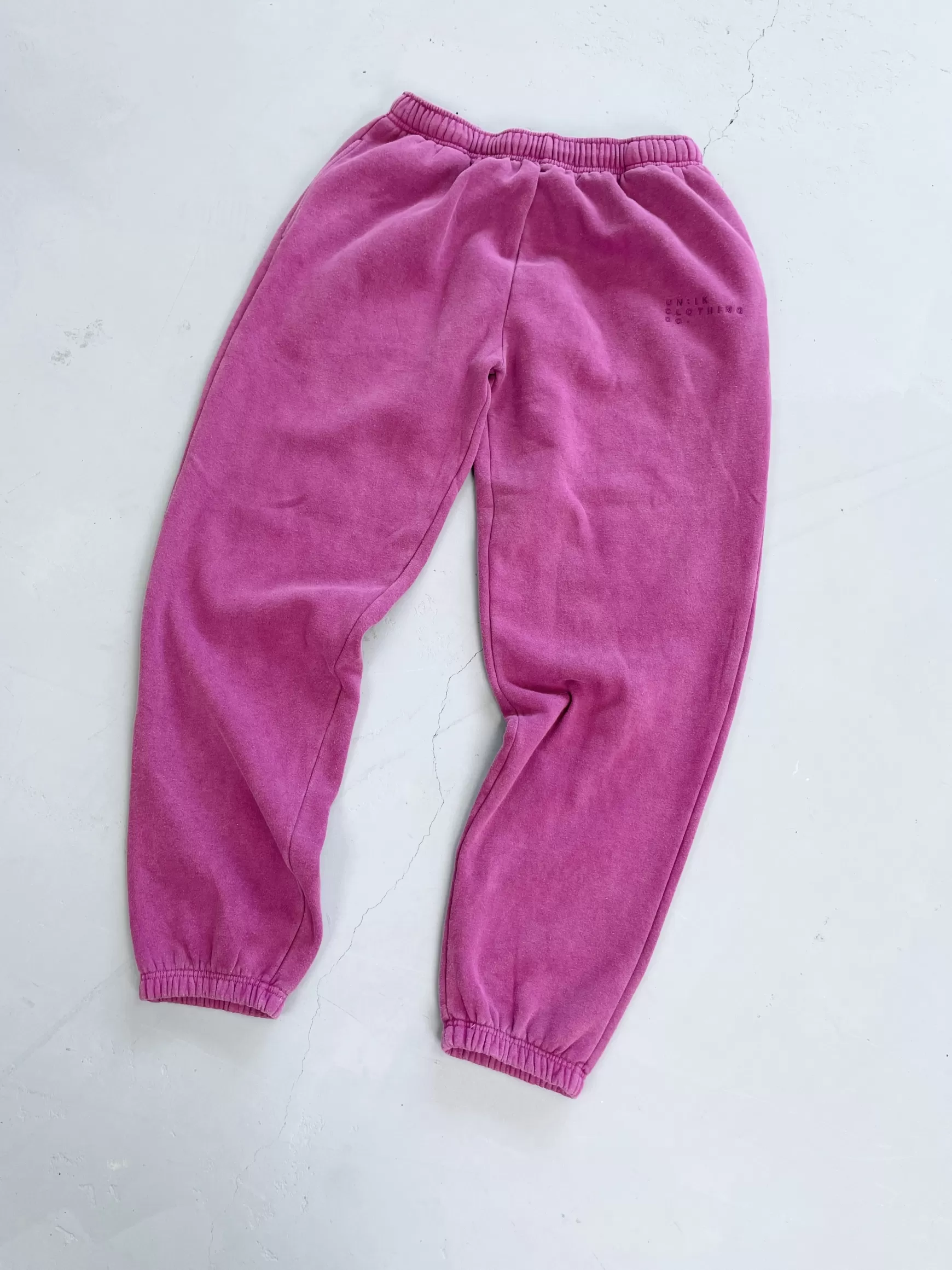 UN:IK Essentials Essentials 'sets' Vintage Washed Joggers - Berry Best