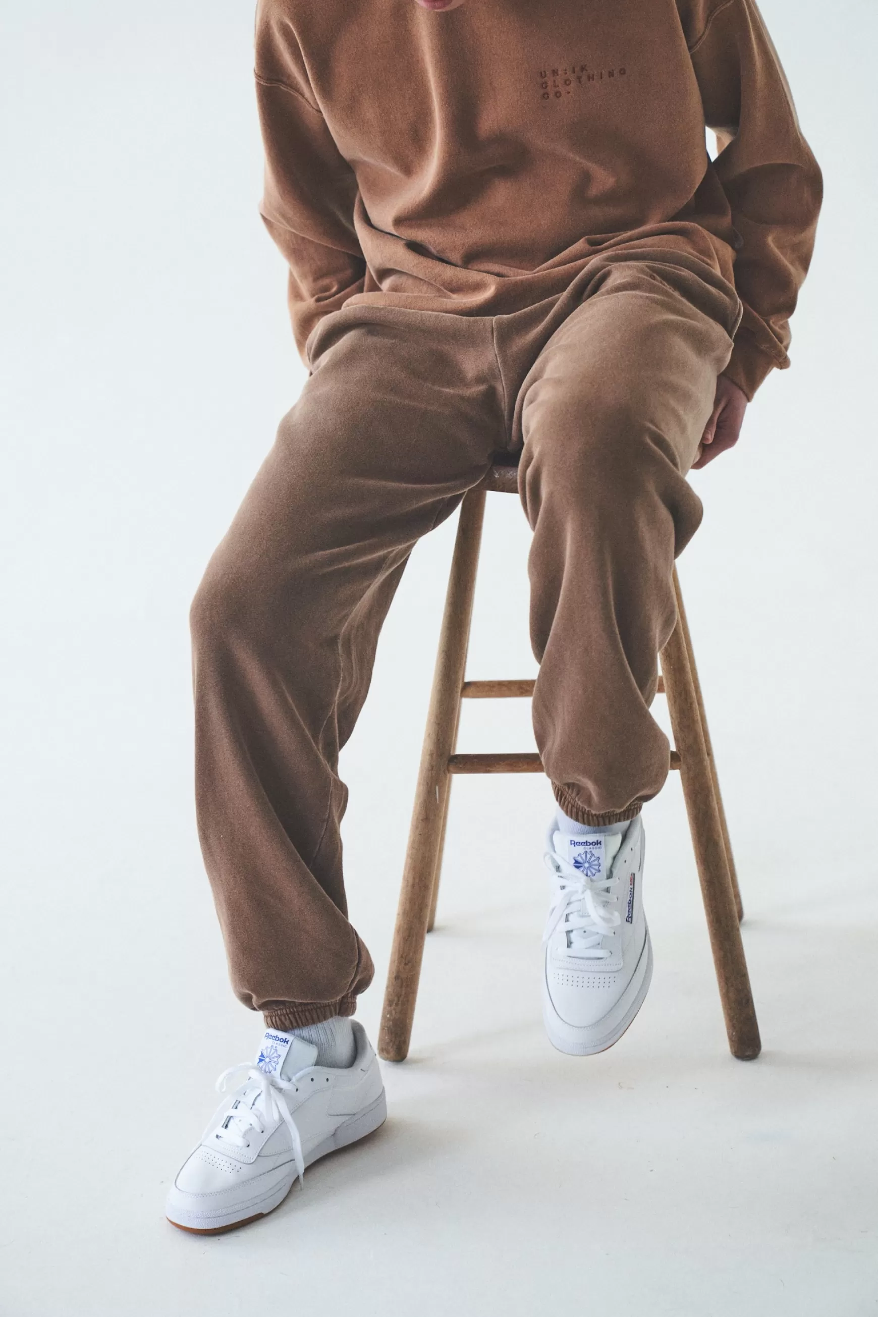 UN:IK Essentials Essentials 'sets' Vintage Washed Joggers - Caramel Online