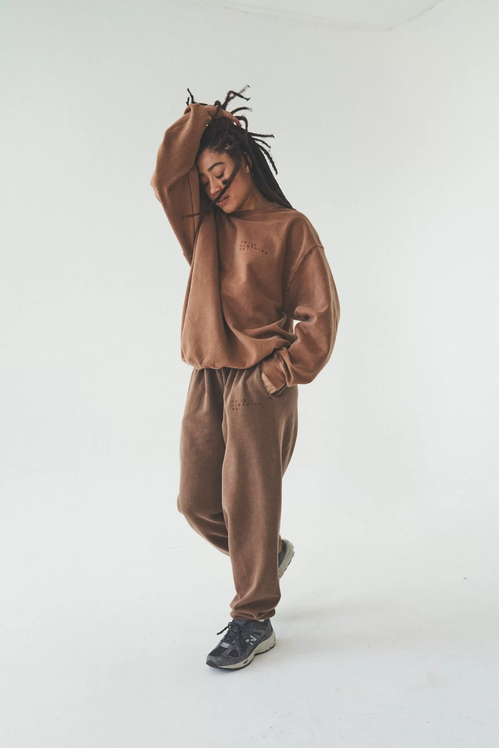 UN:IK Essentials Essentials 'sets' Vintage Washed Joggers - Caramel Online