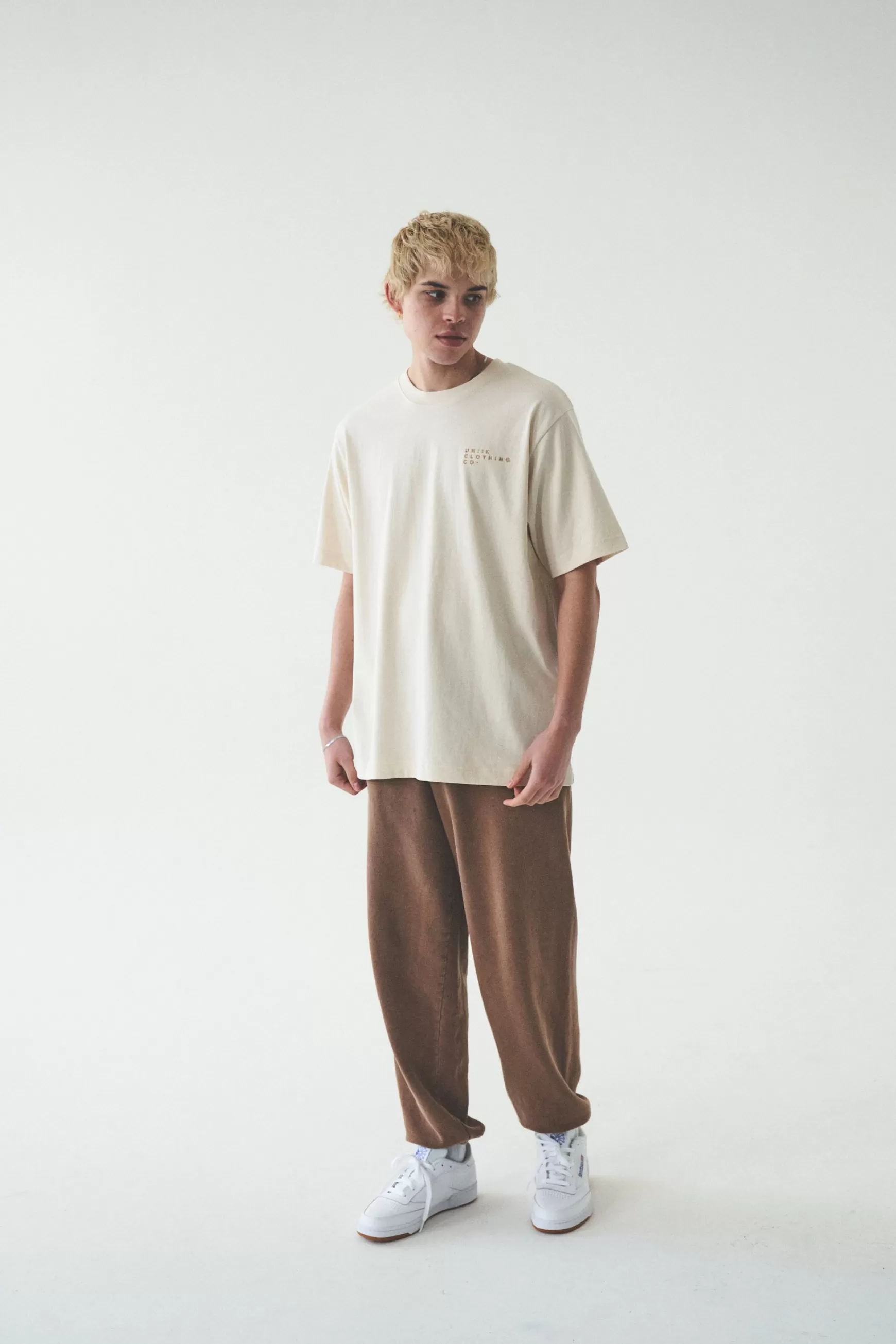 UN:IK Essentials Essentials 'sets' Vintage Washed Joggers - Caramel Online