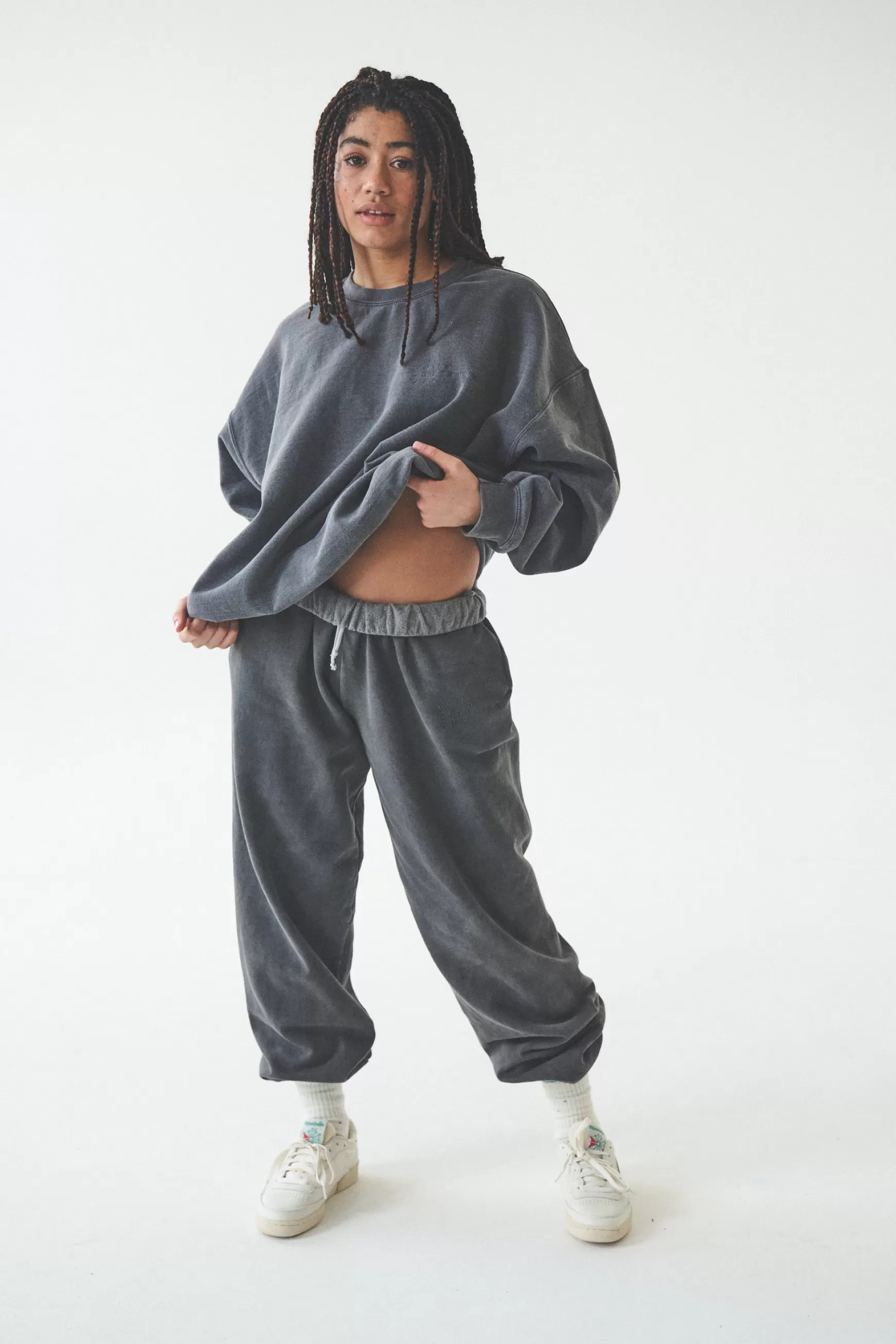 UN:IK Essentials Essentials 'sets' Vintage Washed Joggers - Charcoal Sale