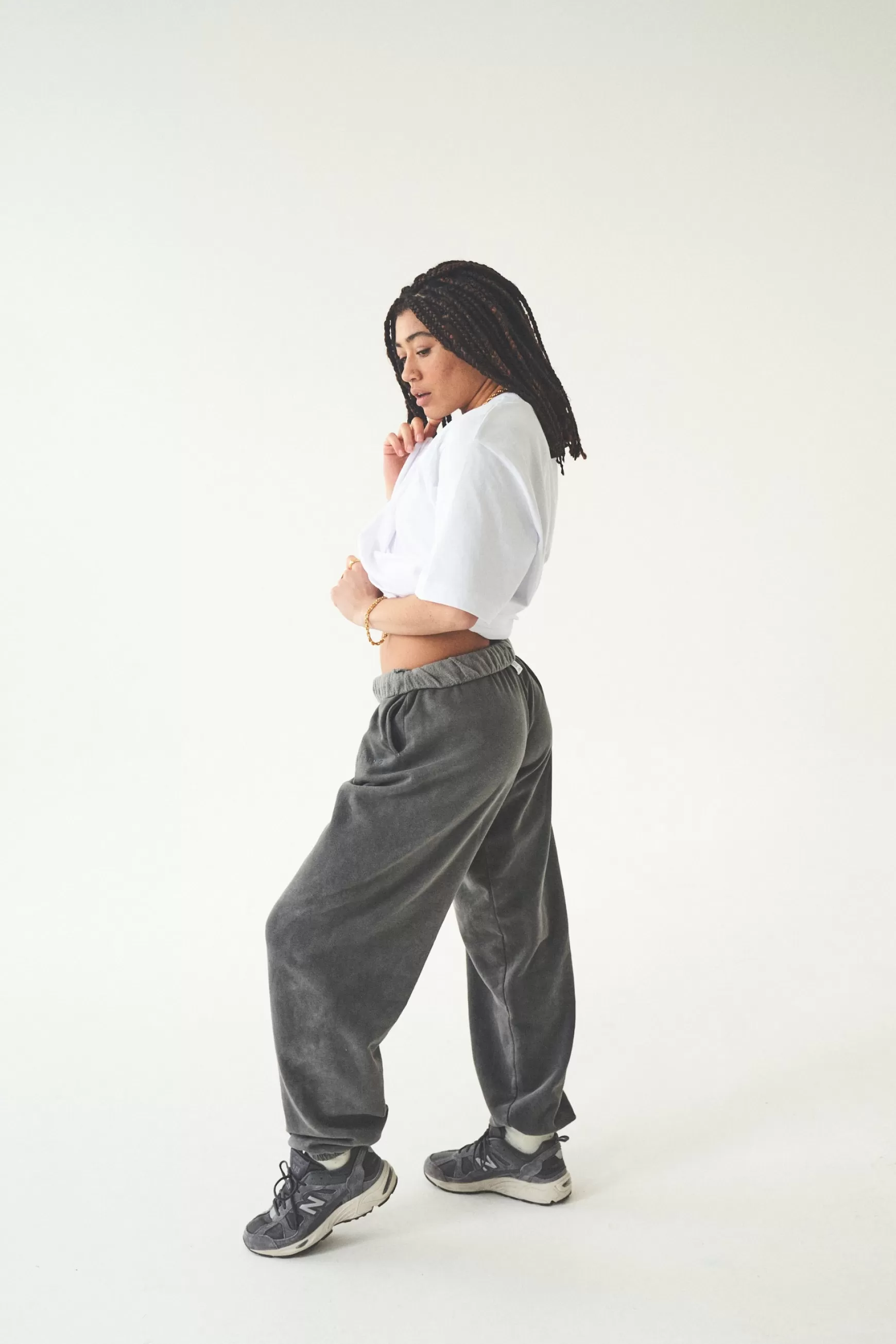 UN:IK Essentials Essentials 'sets' Vintage Washed Joggers - Charcoal Sale