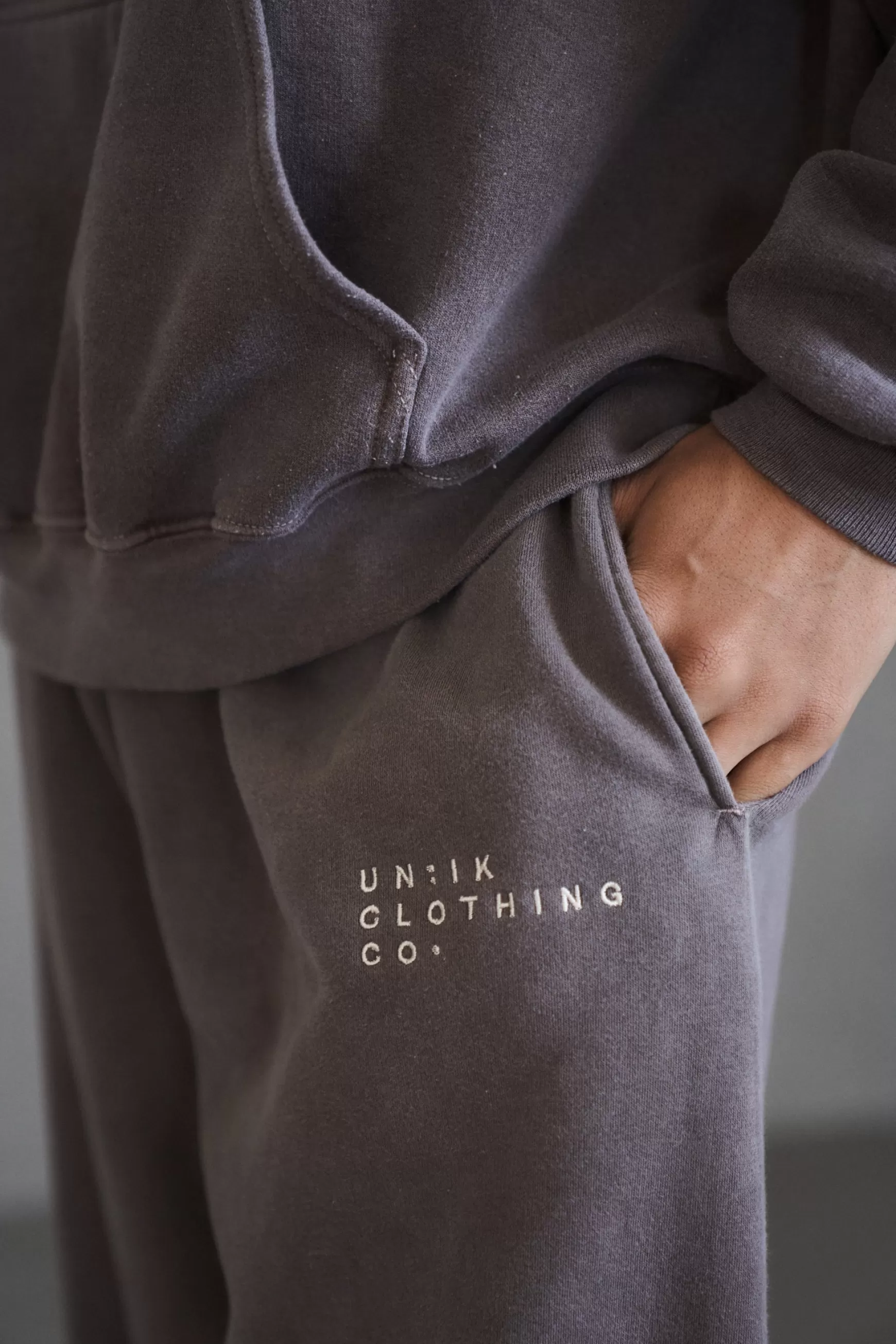 UN:IK Essentials Essentials 'sets' Vintage Washed Joggers - Cocoa Discount