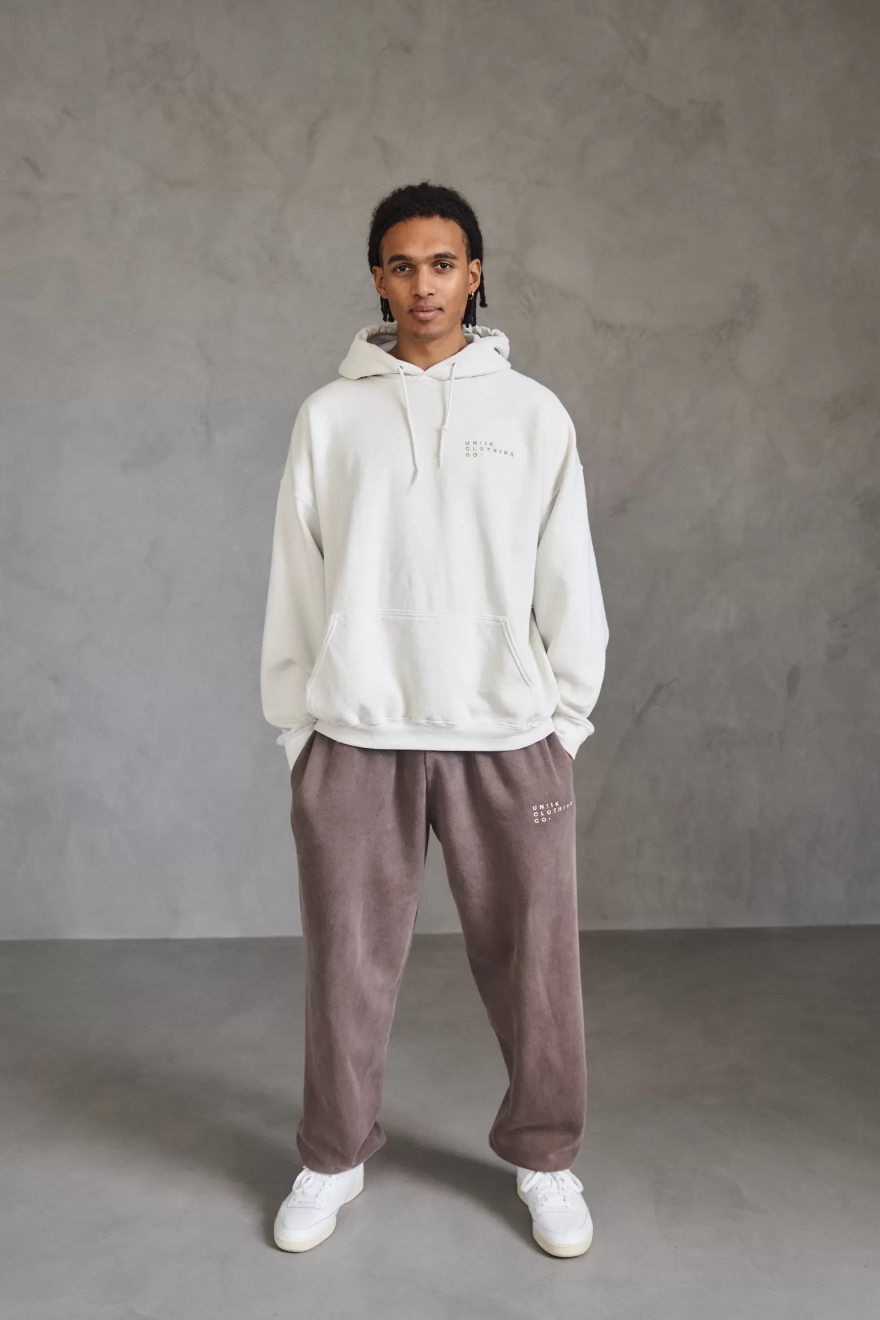 UN:IK Essentials Essentials 'sets' Vintage Washed Joggers - Cocoa Discount