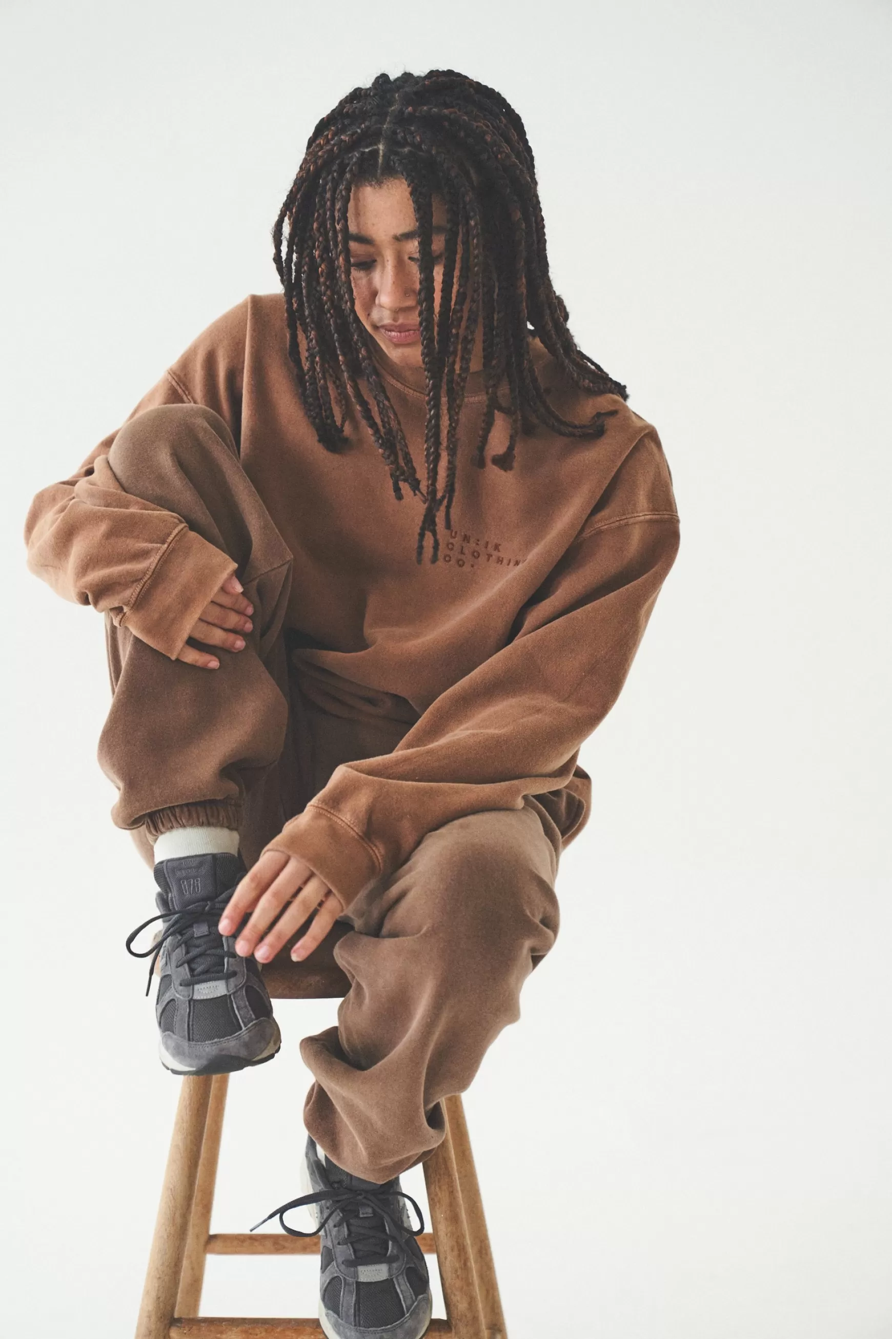 UN:IK Essentials Essentials 'sets' Vintage Washed Sweater - Caramel Best