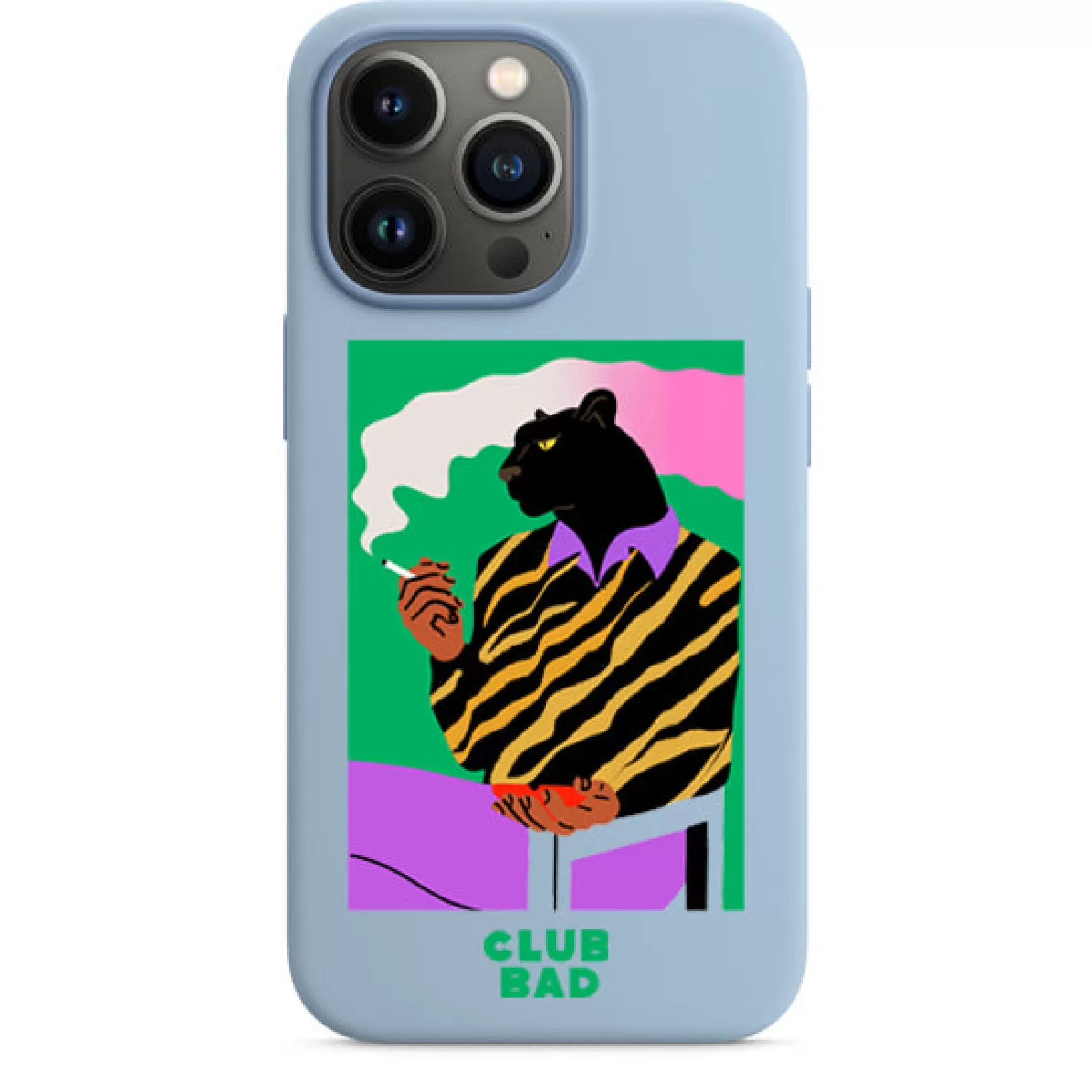 Melé x Club Bad Mele X Club Bad 'Afters Jaguar' Phone Case - Light Blue Hot