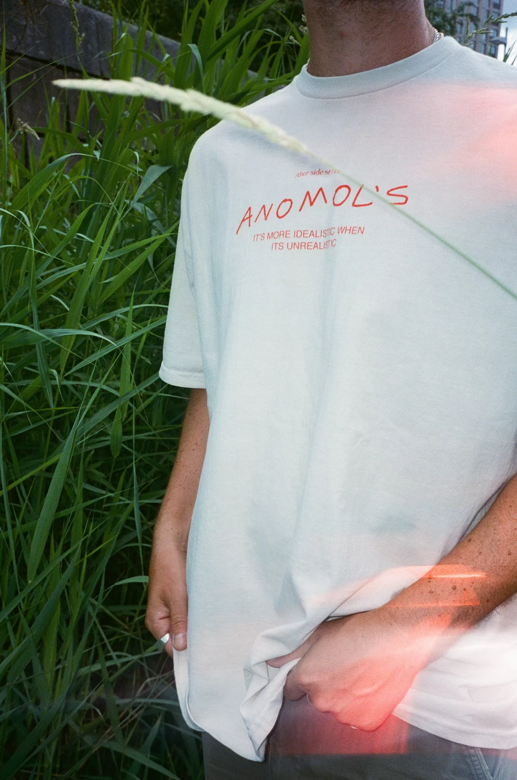 Other Side Store 'Anomols' Vintage Washed Tee - Cream Sale