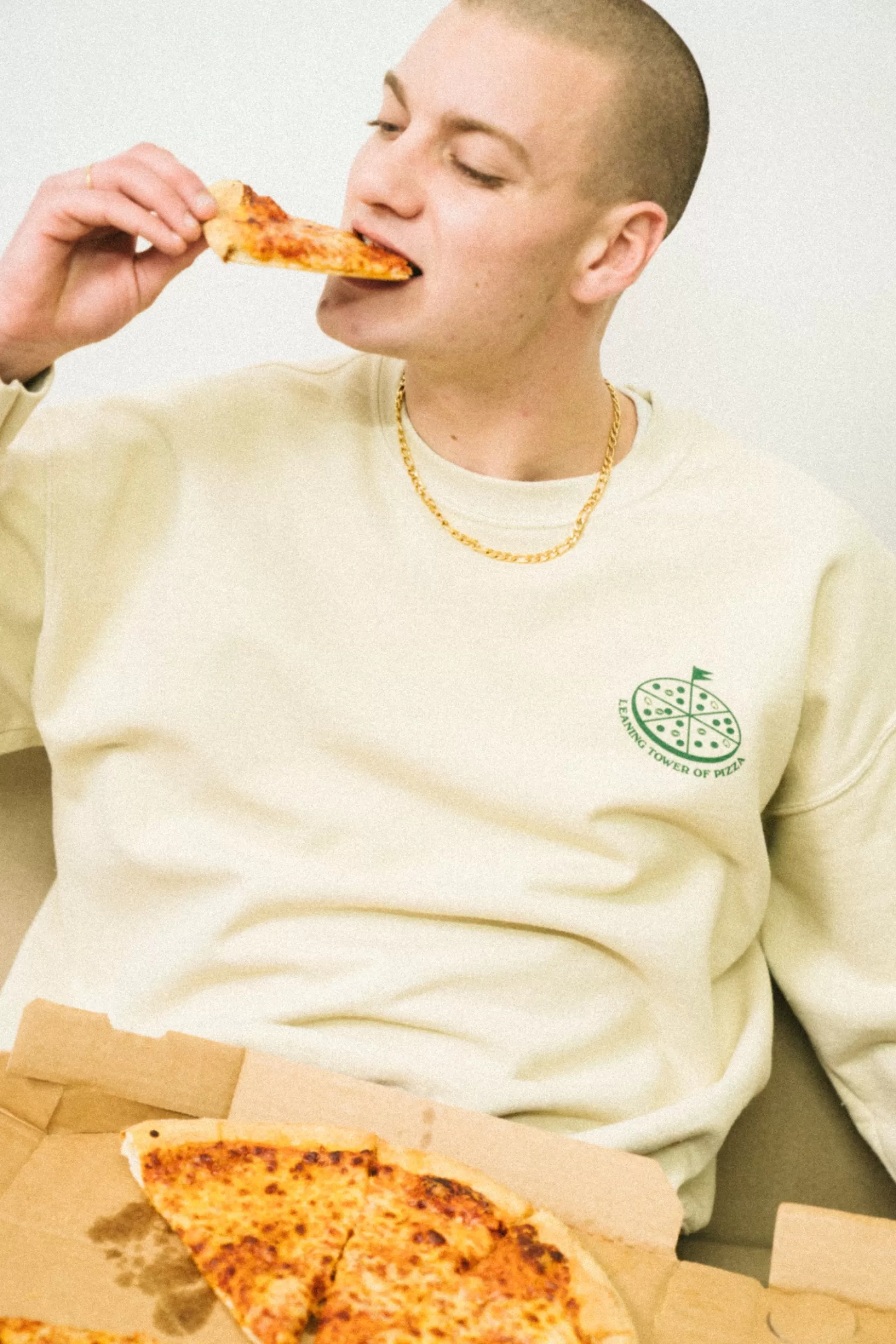 Other Side Store 'Leaning Tower' Sweater - Vintage Washed Cream Clearance