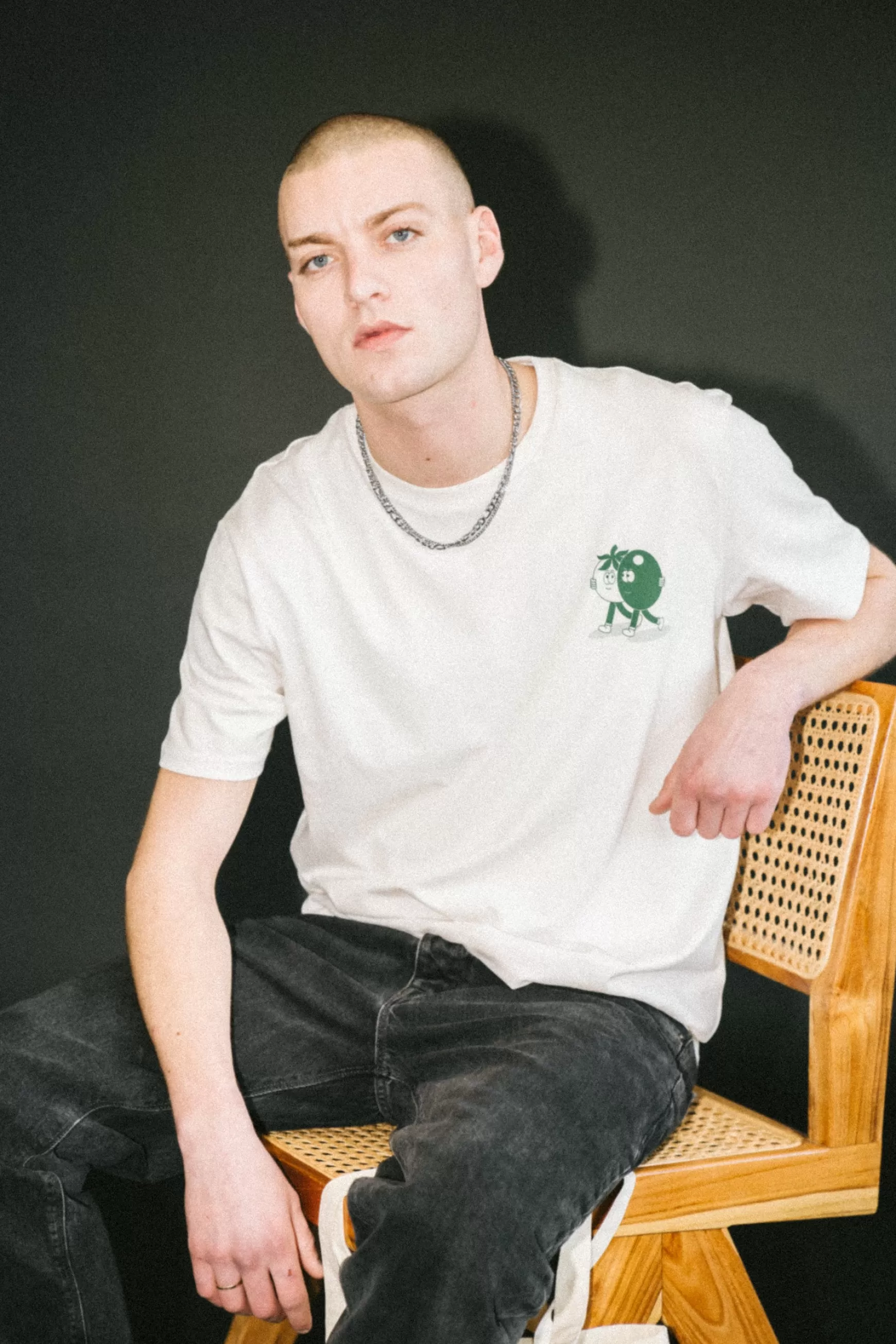 Other Side Store 'O-Love-Story' Organic Tee - Vintage White Clearance