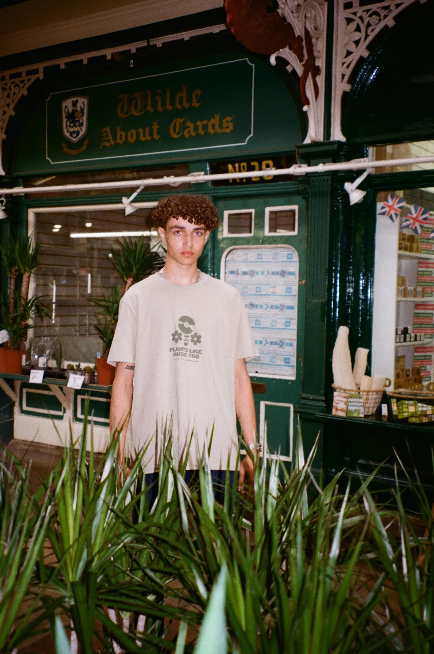 Other Side Store 'Plants Like Music Too' Organic Tee - Sage Best