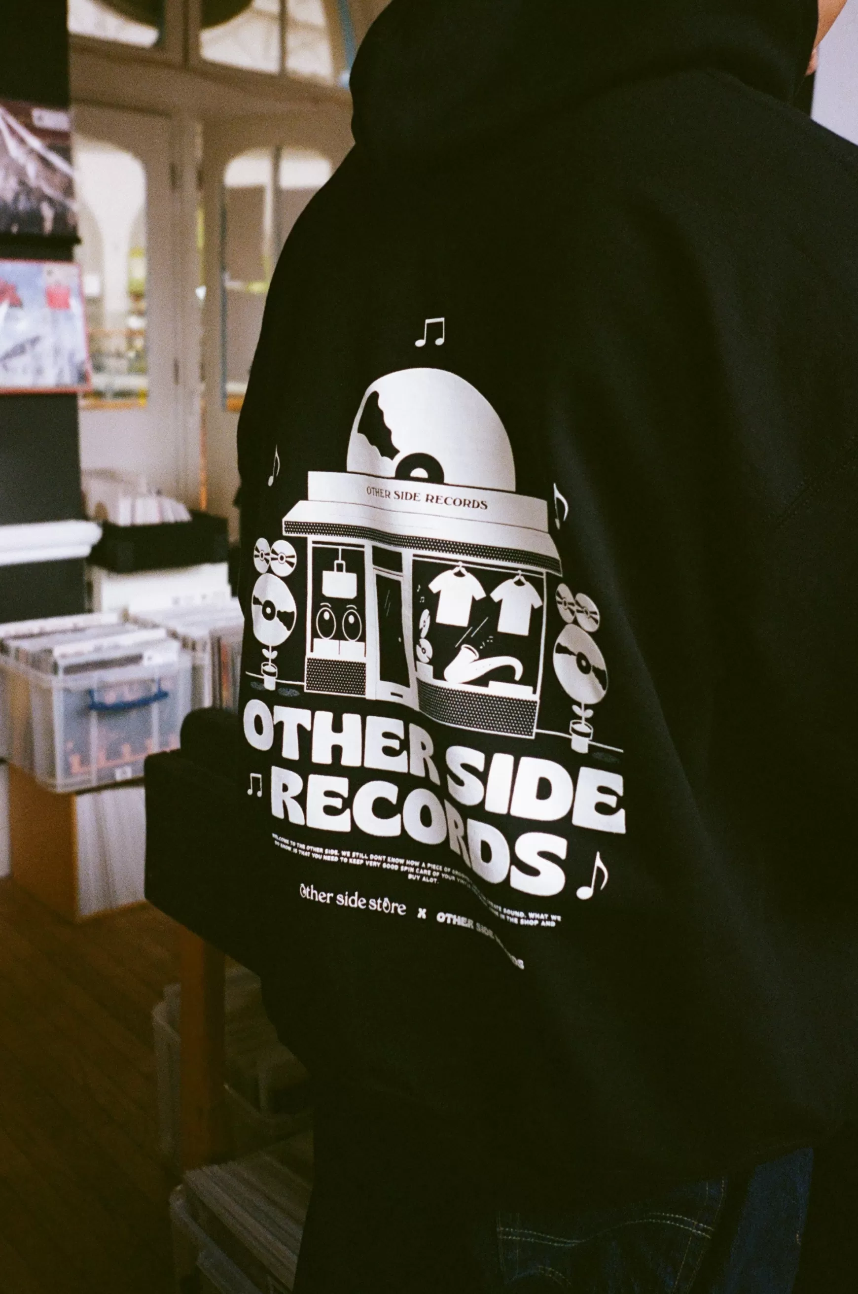 Other Side Store 'Records' Hoodie - Black Online