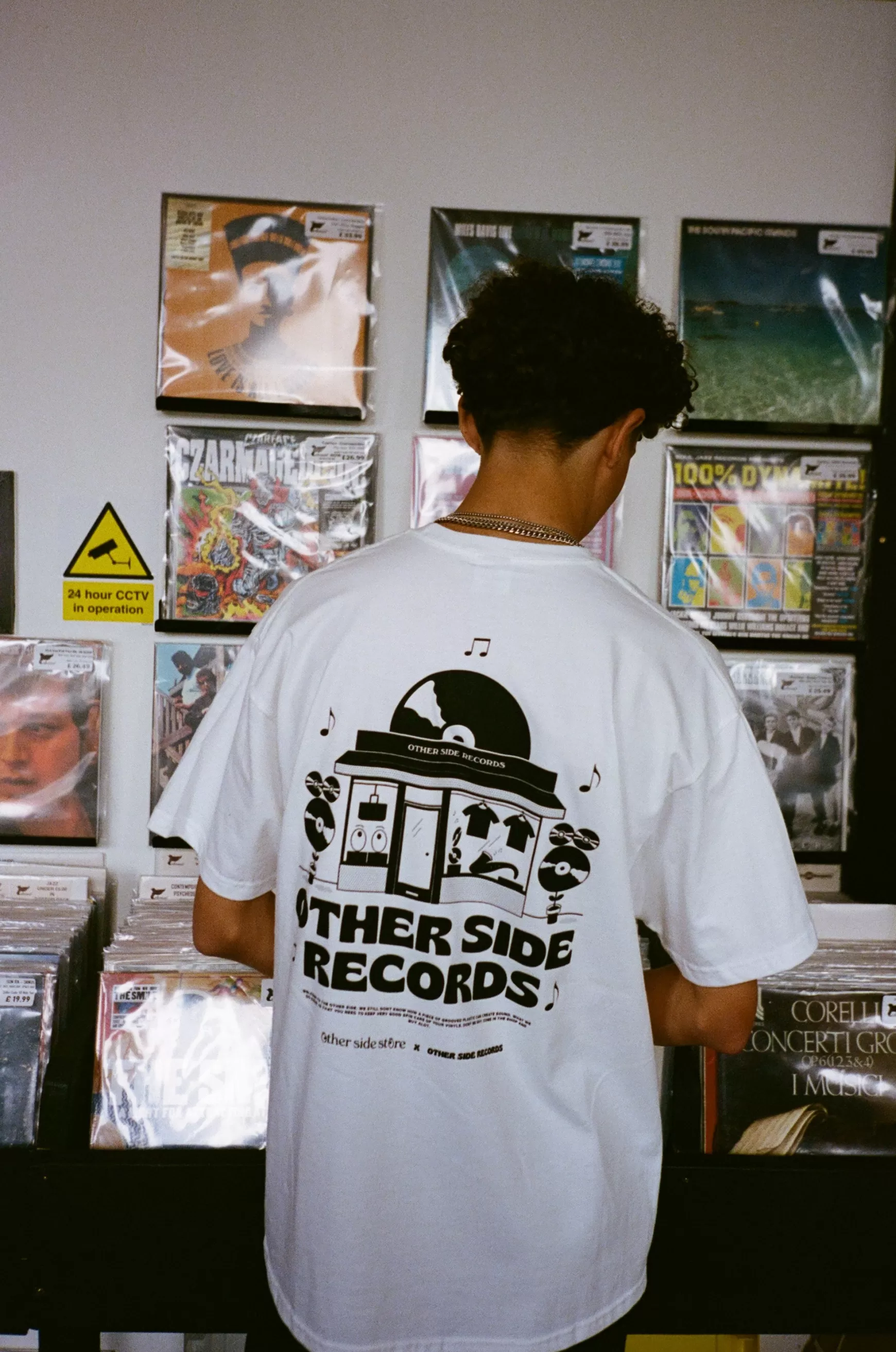 Other Side Store 'Records' Tee - White Cheap