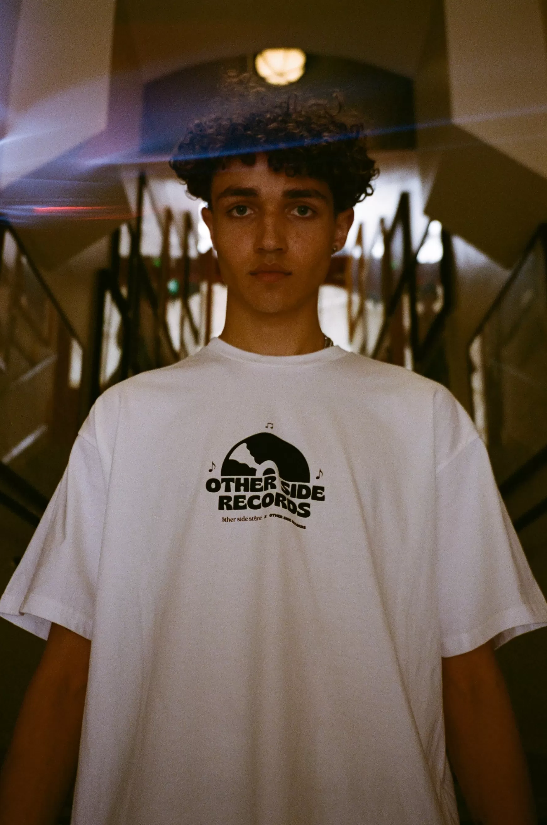 Other Side Store 'Records' Tee - White Cheap