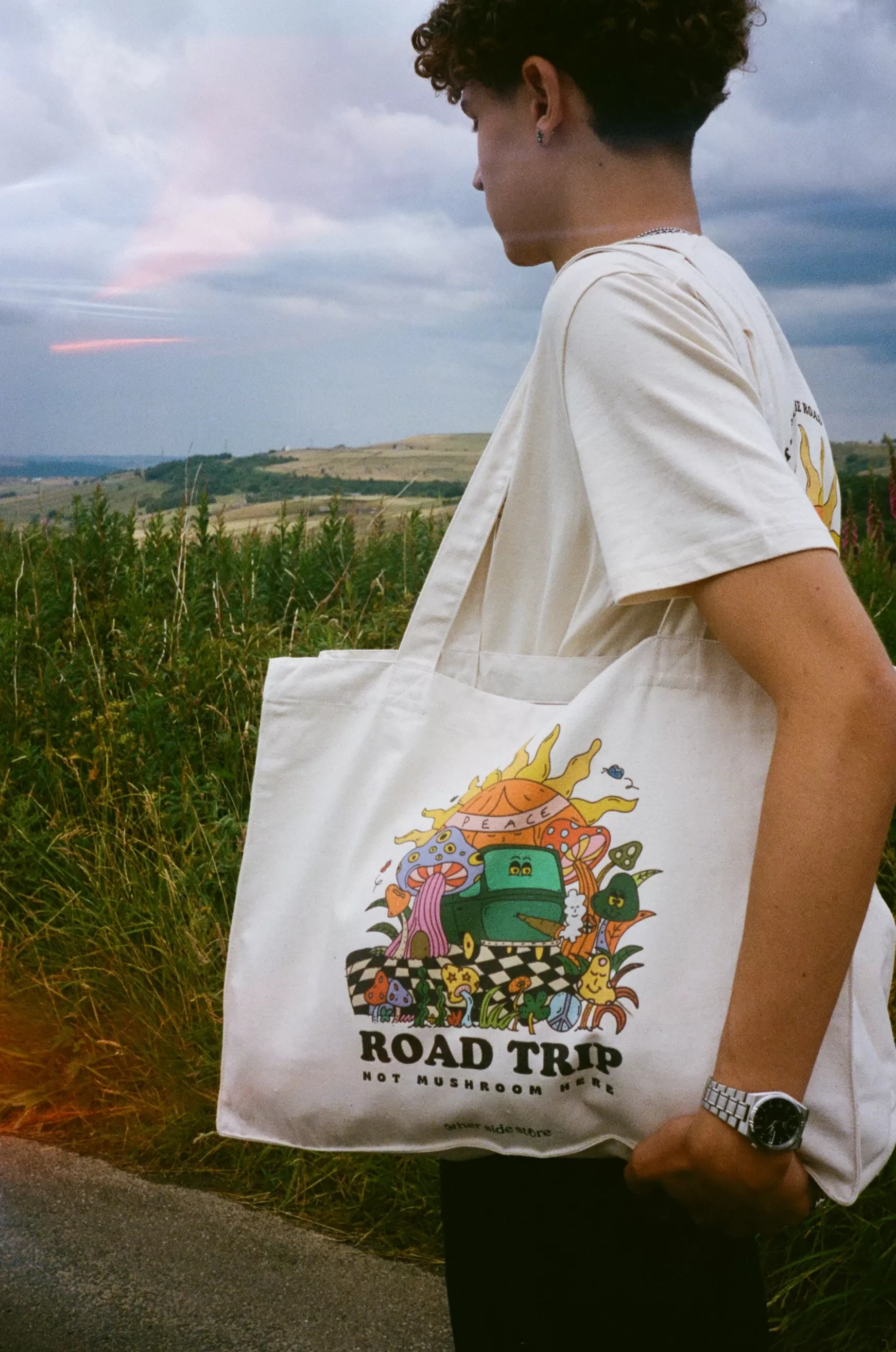 Other Side Store 'Road Trip' Organic Shopper Tote - Natural Best