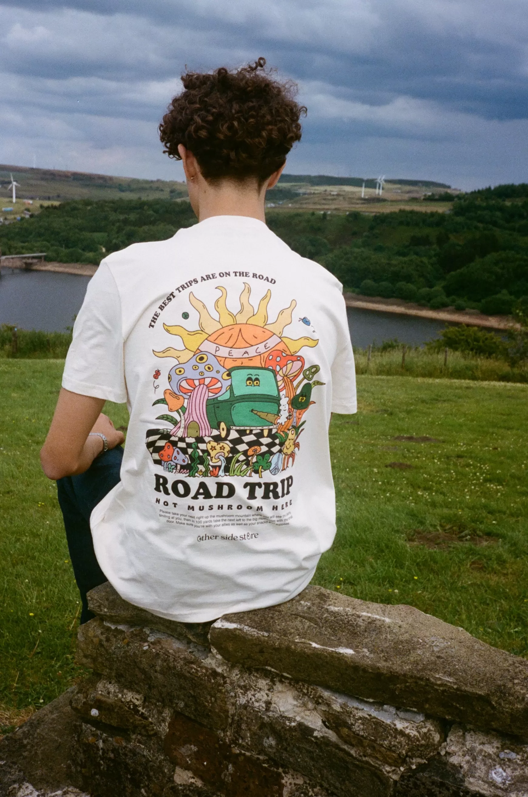 Other Side Store 'Road Trip' Organic Tee - Natural Cheap