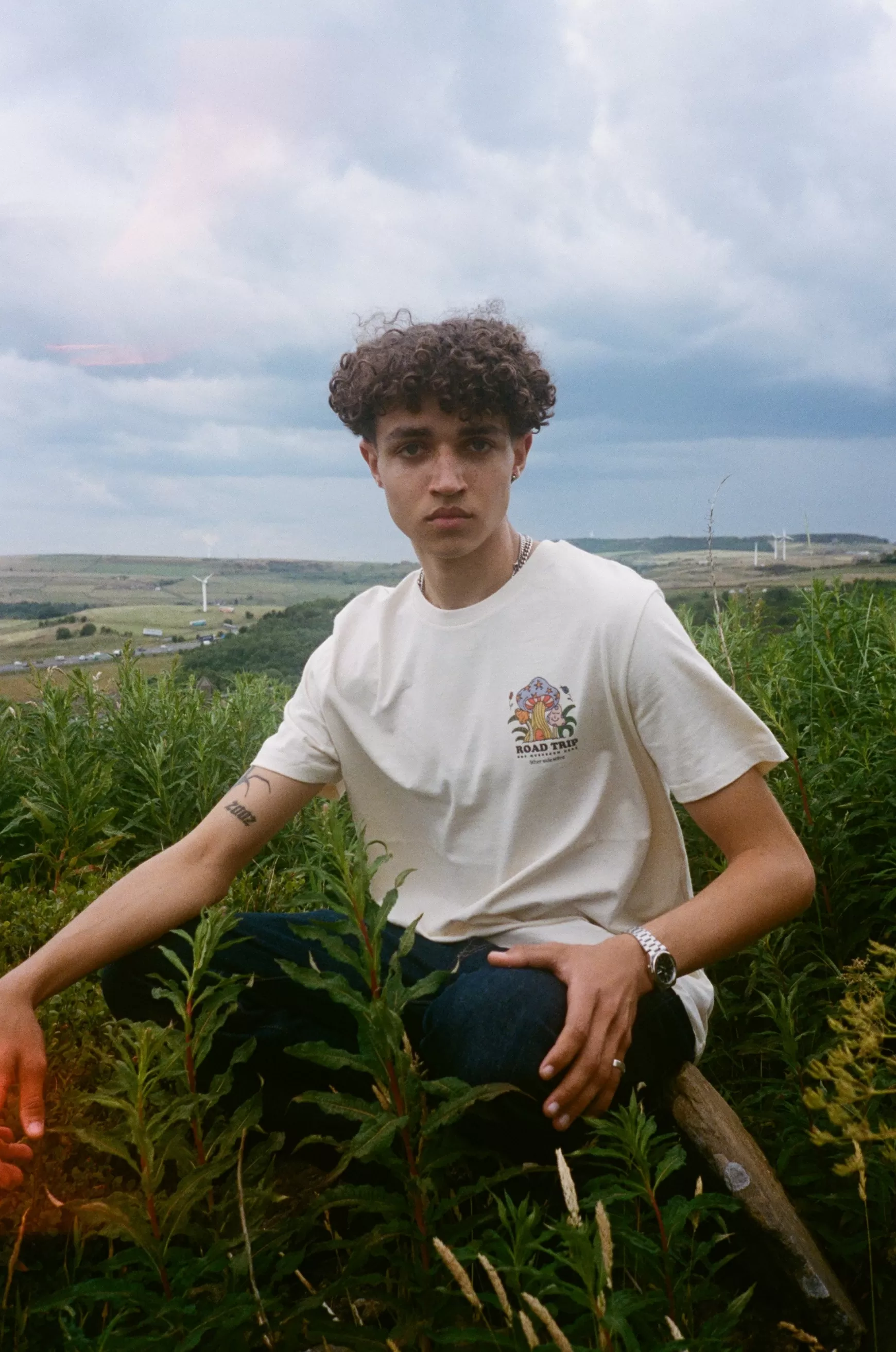 Other Side Store 'Road Trip' Organic Tee - Natural Cheap