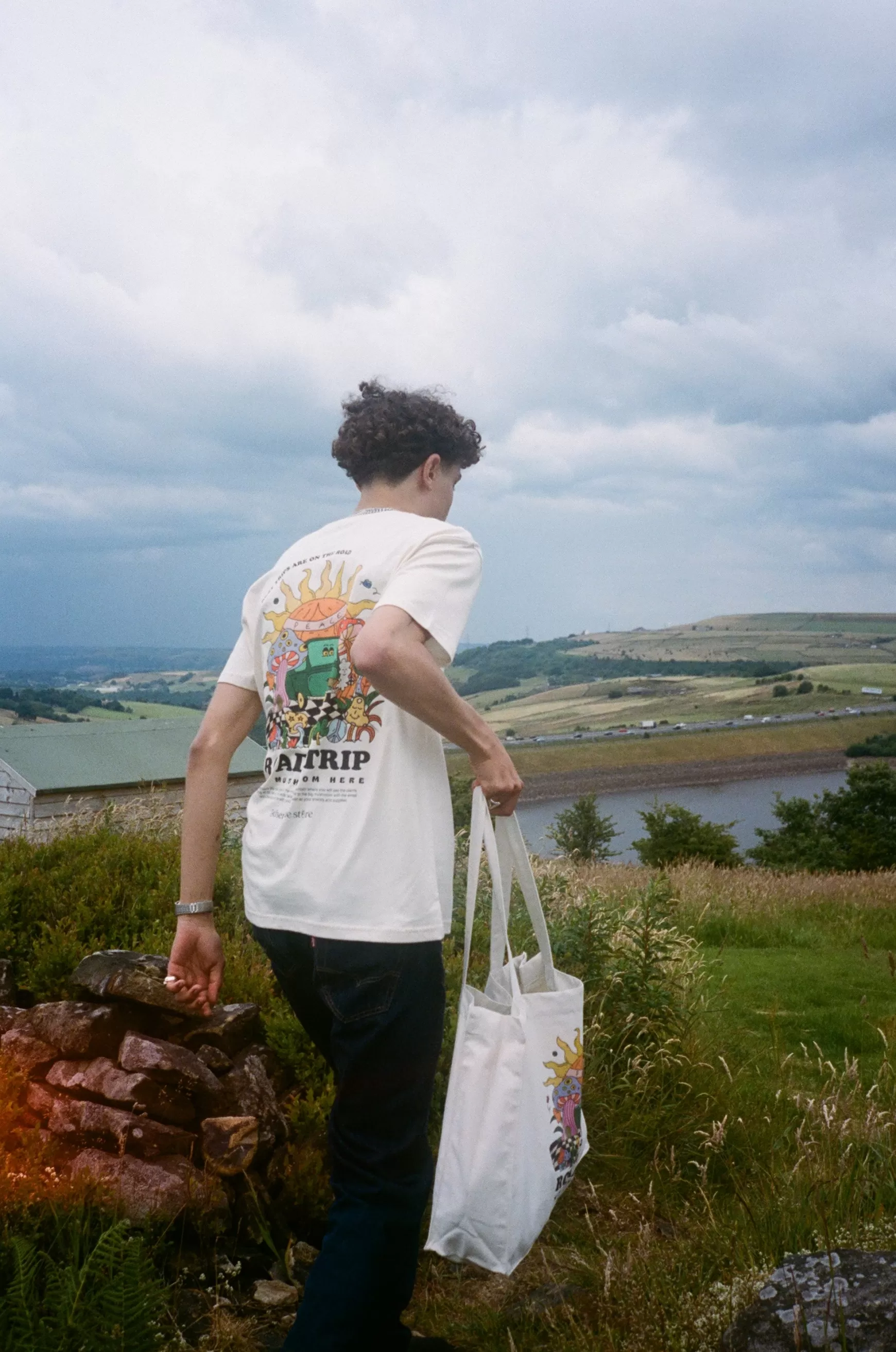 Other Side Store 'Road Trip' Organic Tee - Natural Cheap
