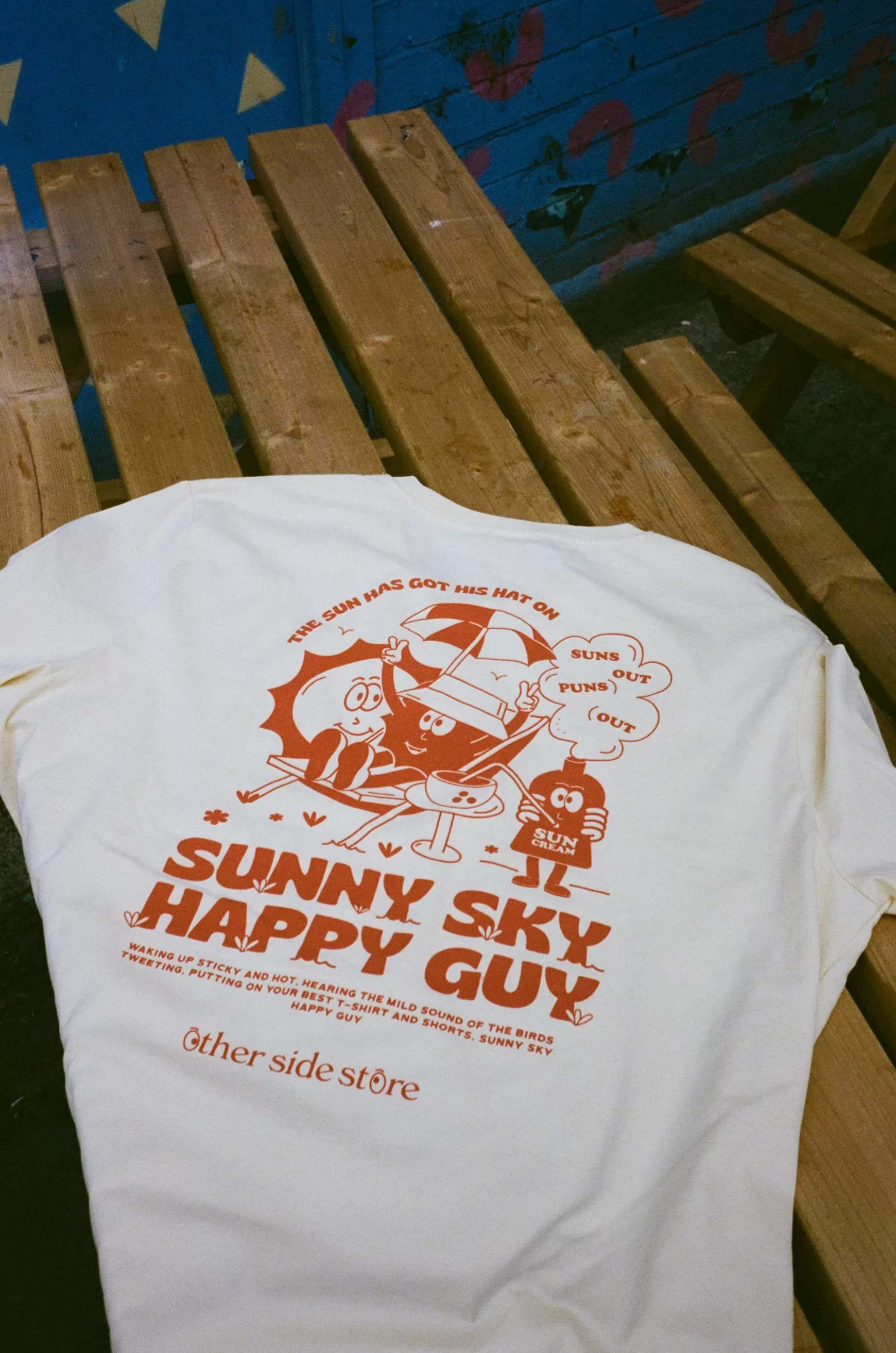 Other Side Store 'sunny Sky' Organic Tee - Butter Flash Sale