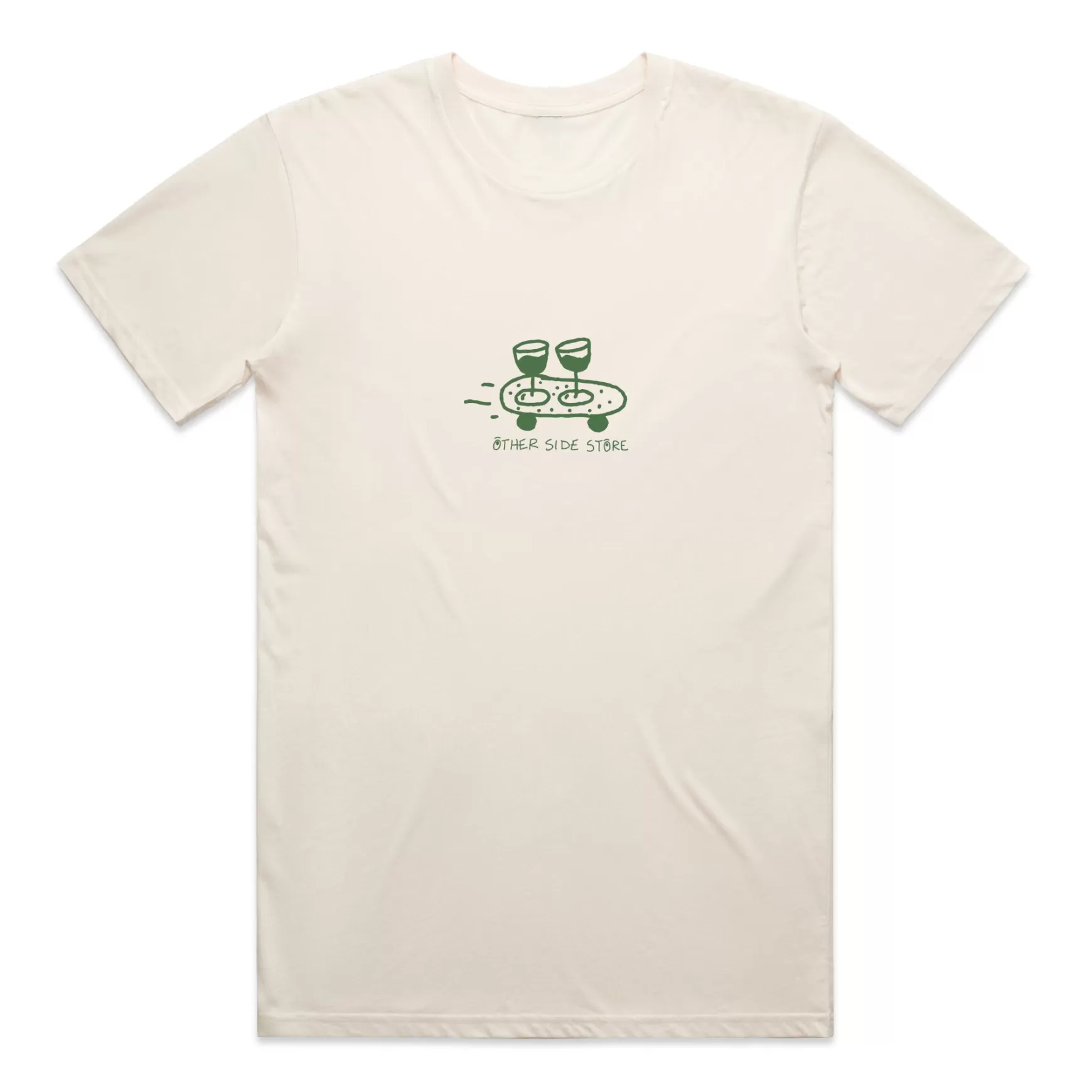 Other Side Store 'Wine Skate' Tee - Black/ Ecru/ Navy Outlet
