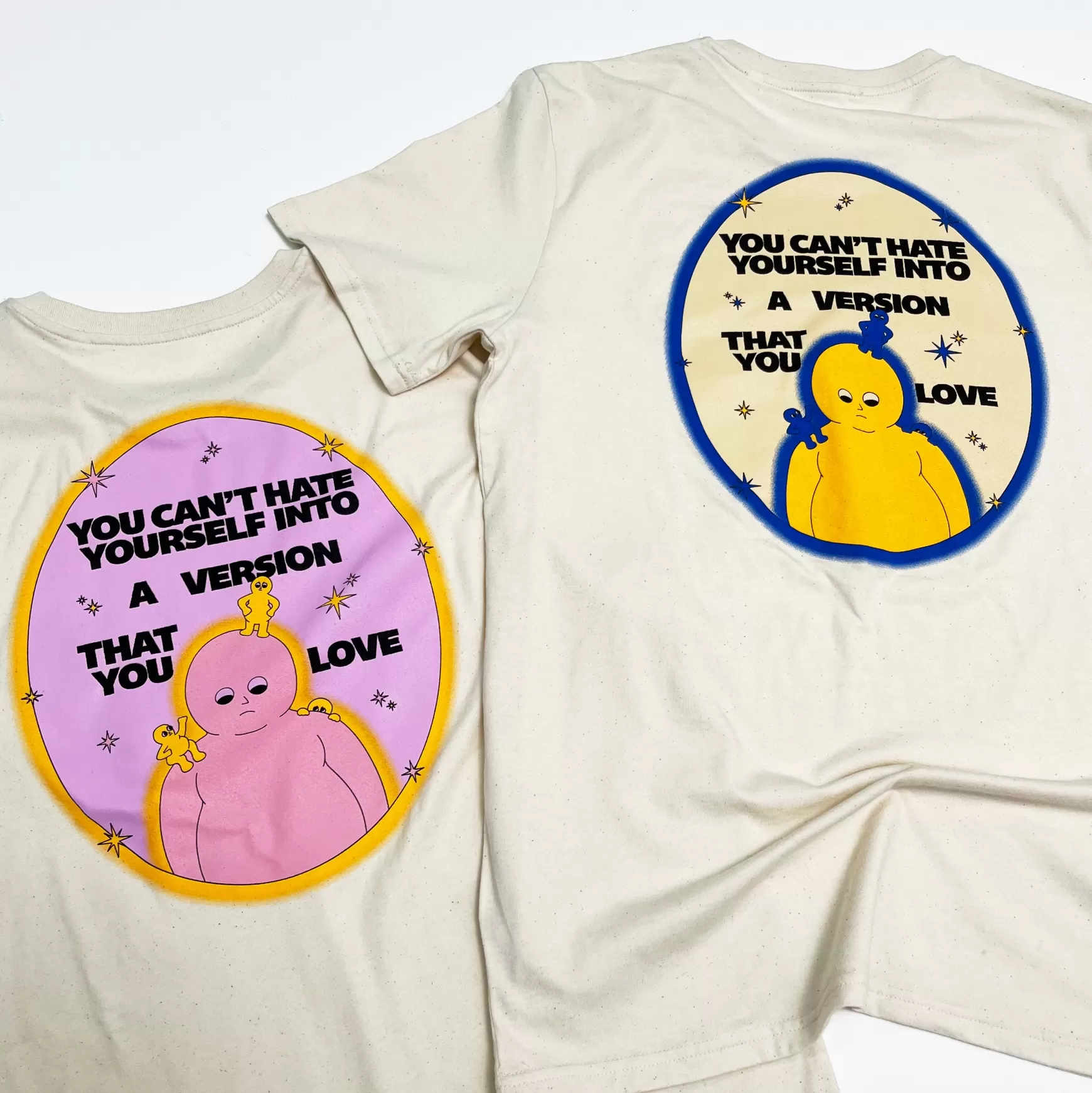 pleasurepardox.png Pleasure Paradox 'You Can'T Hate Yourself' Natural Tee - Cream Print Discount