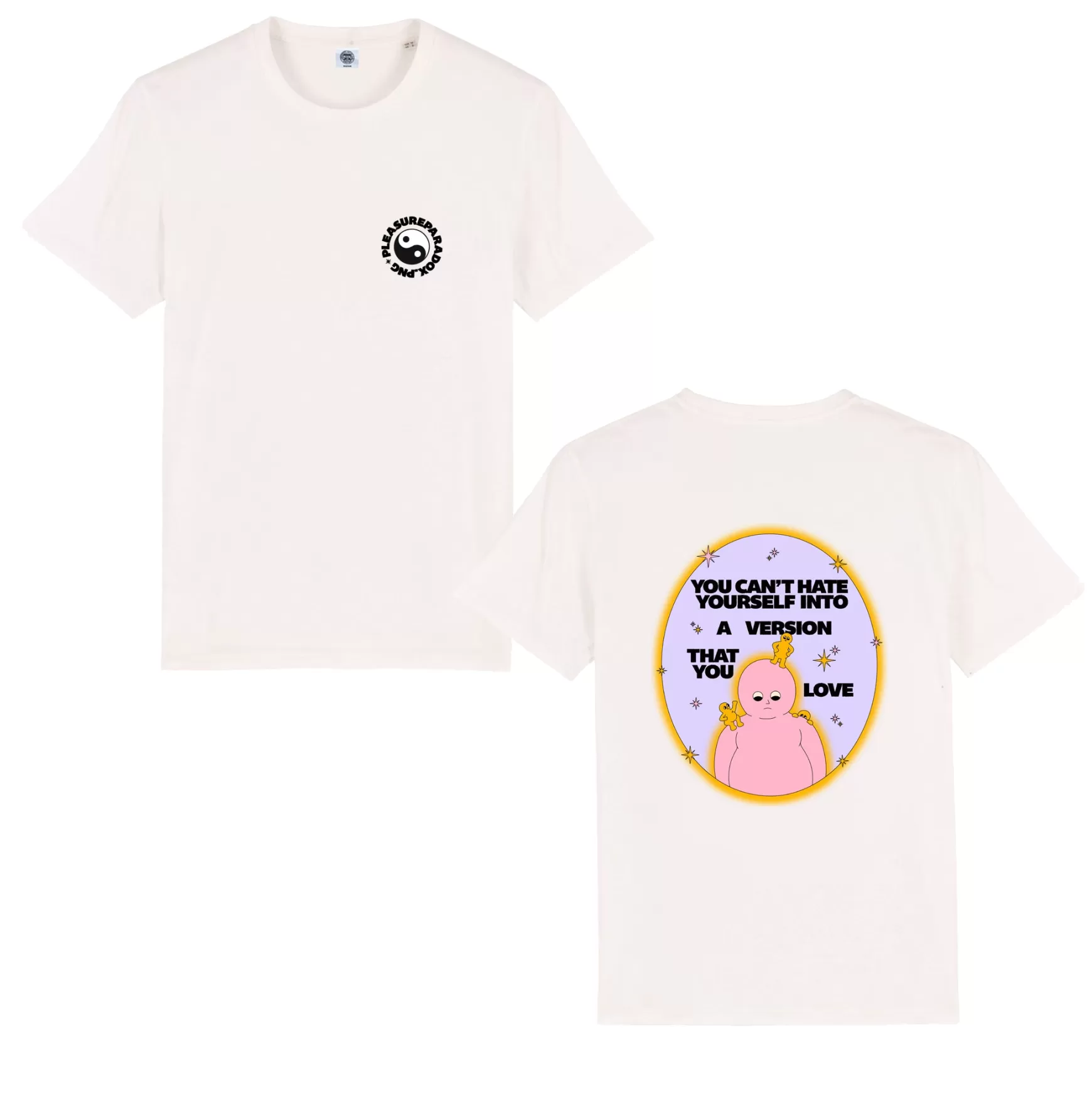 pleasurepardox.png Pleasure Paradox 'You Can'T Hate Yourself' Natural Tee - Lavender Print Store