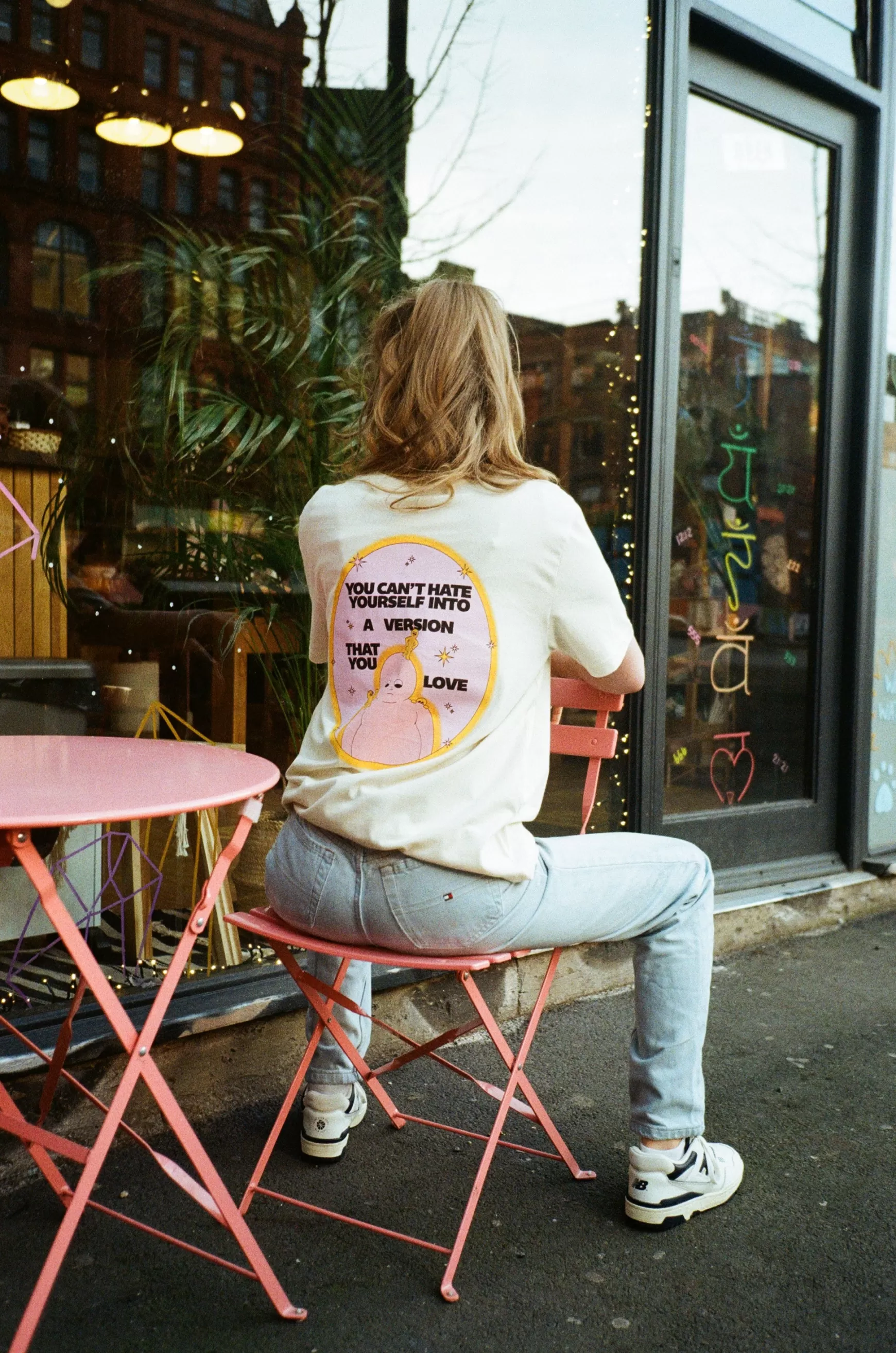 pleasurepardox.png Pleasure Paradox 'You Can'T Hate Yourself' Natural Tee - Lavender Print Store