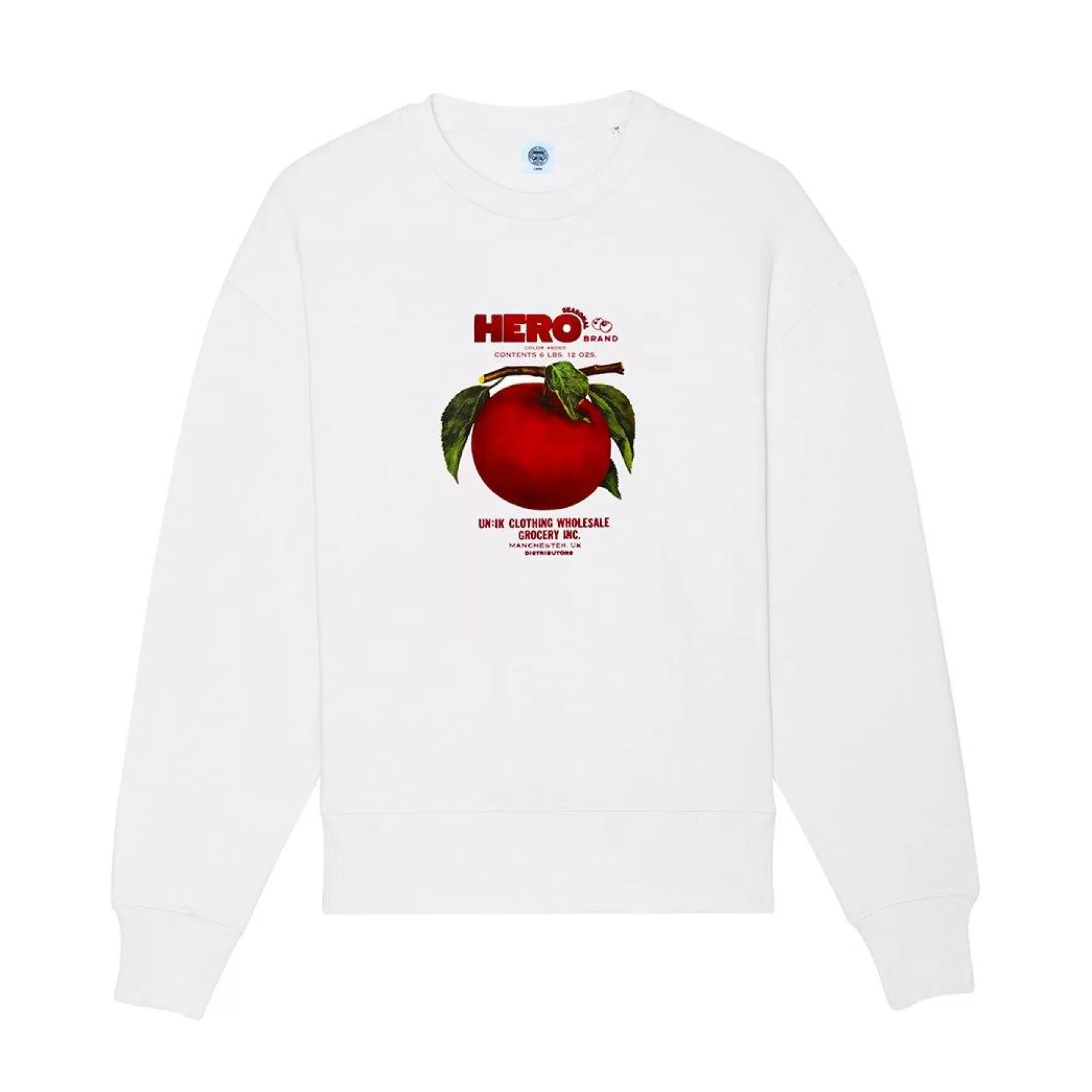 Seasonal Hero 'Apple Branch' Oversized Sweater - Organic White Cheap