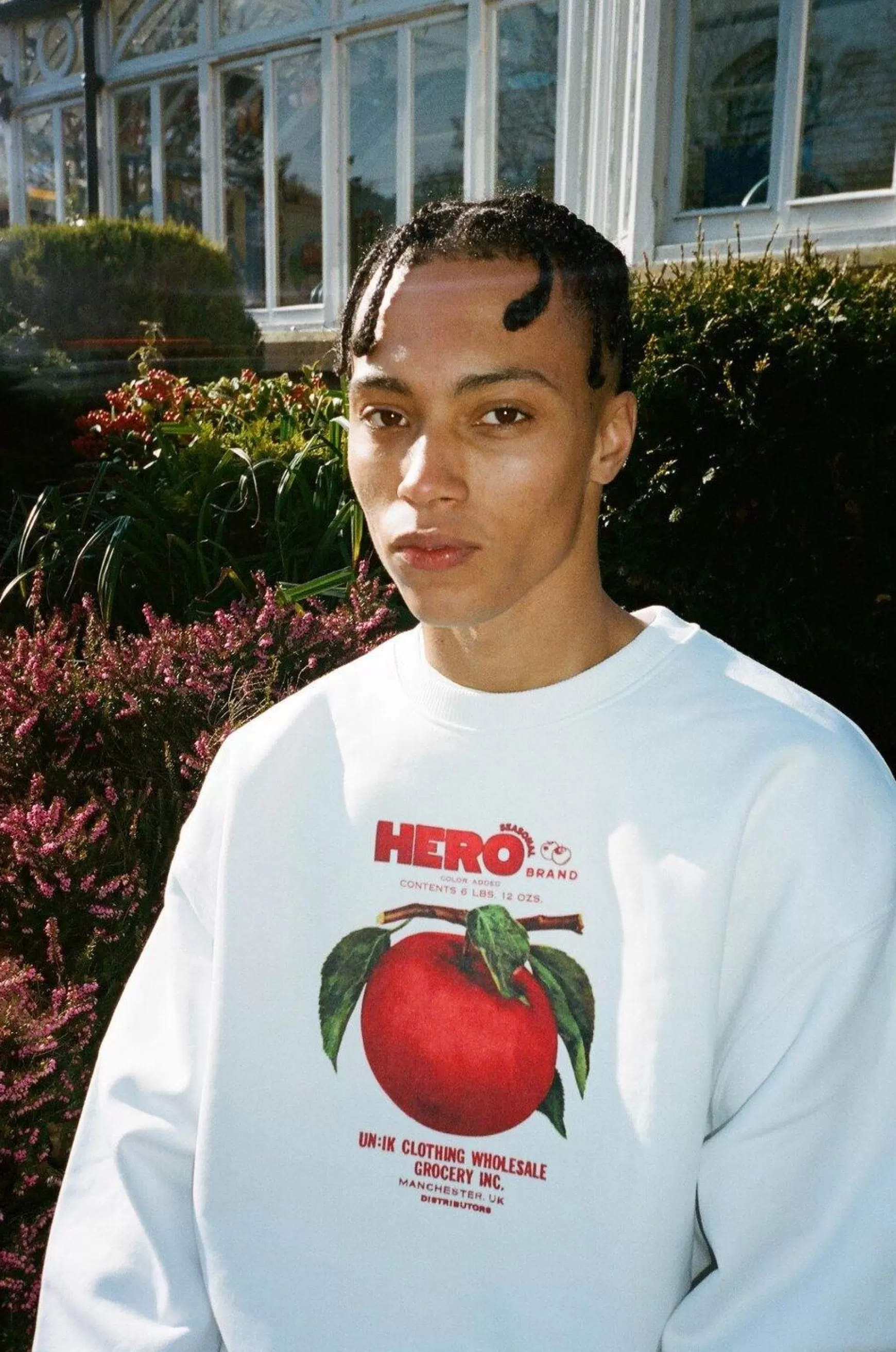 Seasonal Hero 'Apple Branch' Oversized Sweater - Organic White Cheap