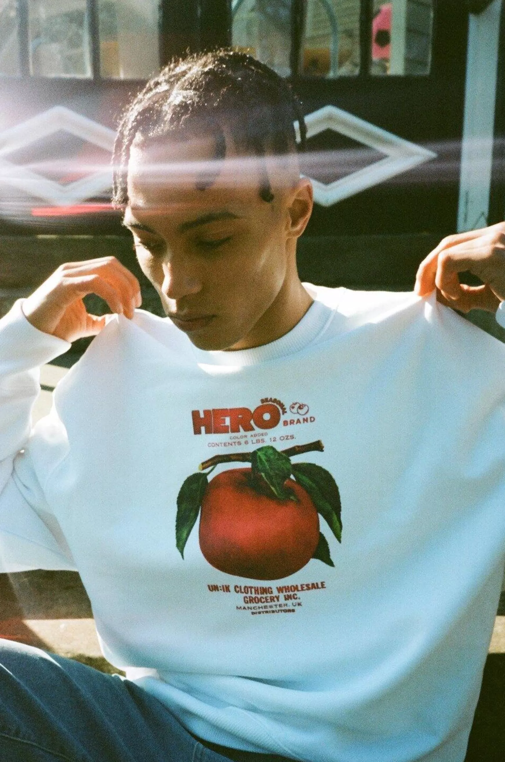 Seasonal Hero 'Apple Branch' Oversized Sweater - Organic White Cheap