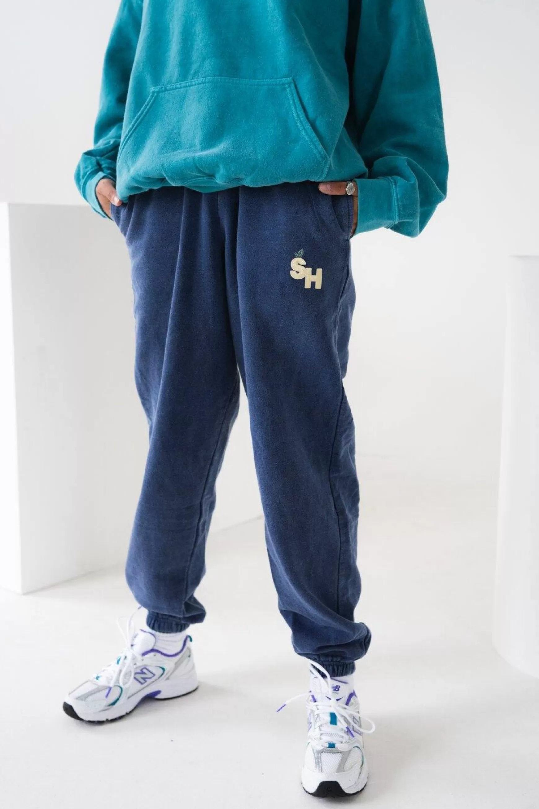 Seasonal Hero 'Fruit' Vintage Washed Joggers - Navy Cheap