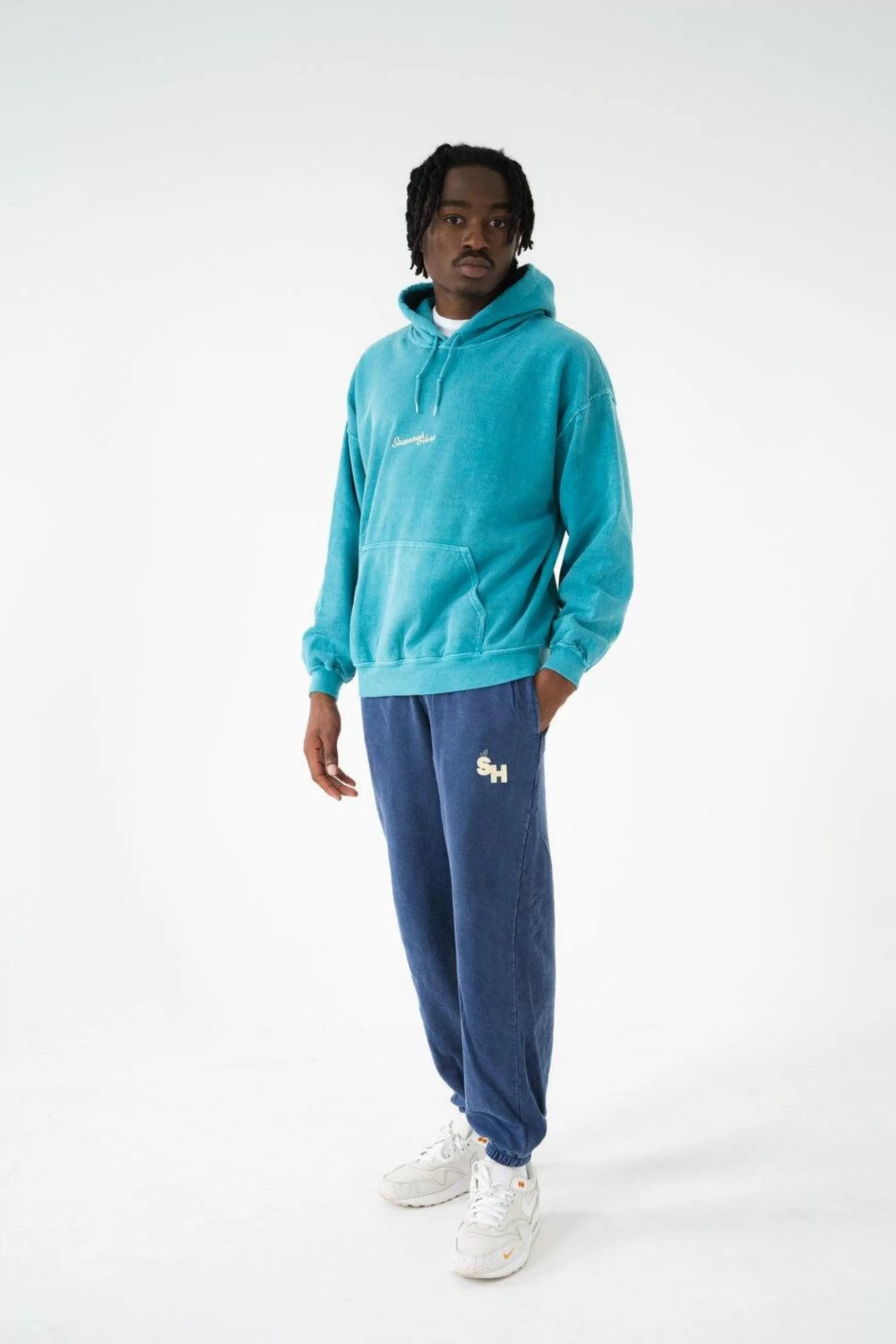 Seasonal Hero 'Fruit' Vintage Washed Joggers - Navy Cheap